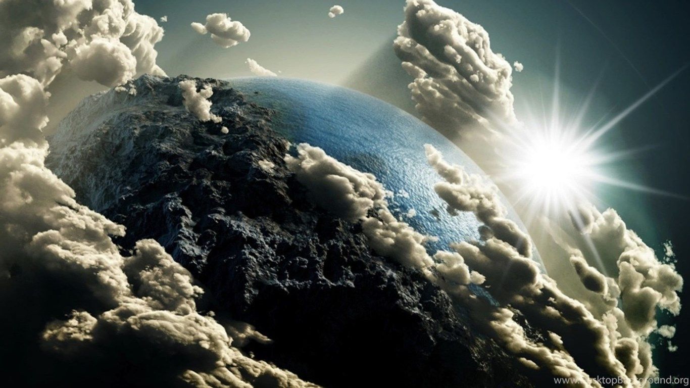 Pianeta Terra tra nuvole, 1366x768 720p, Laptop
