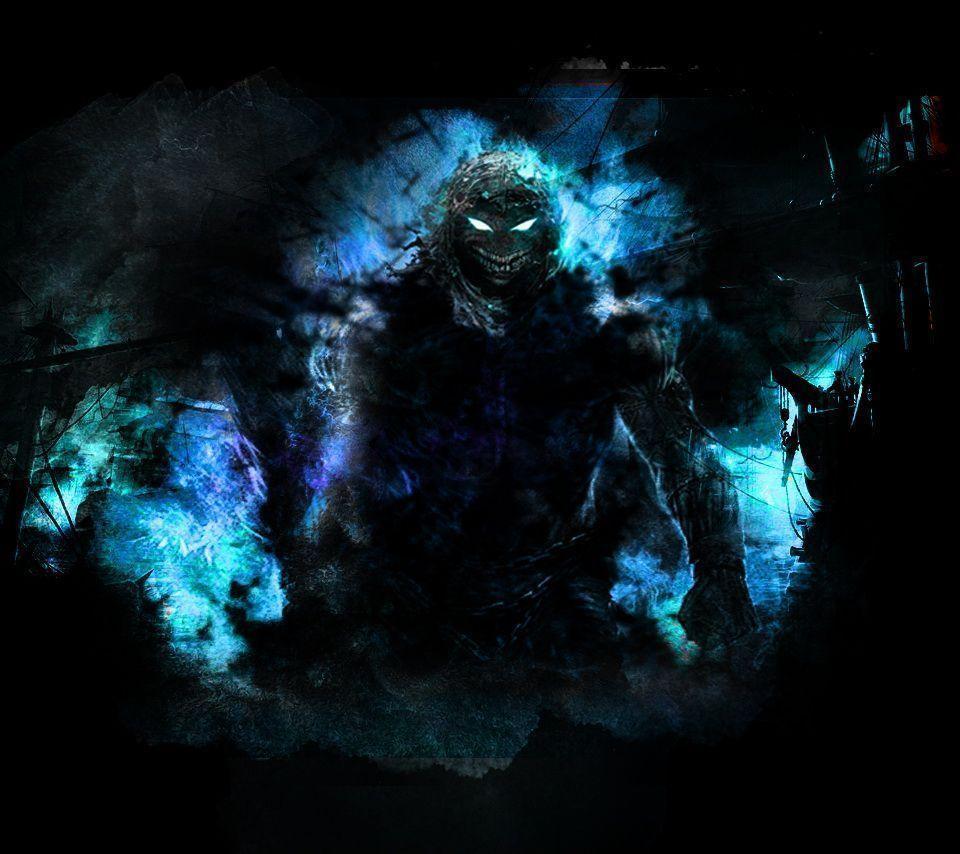 Figura oscura mostruosa blu, 960x854 HD, Desktop
