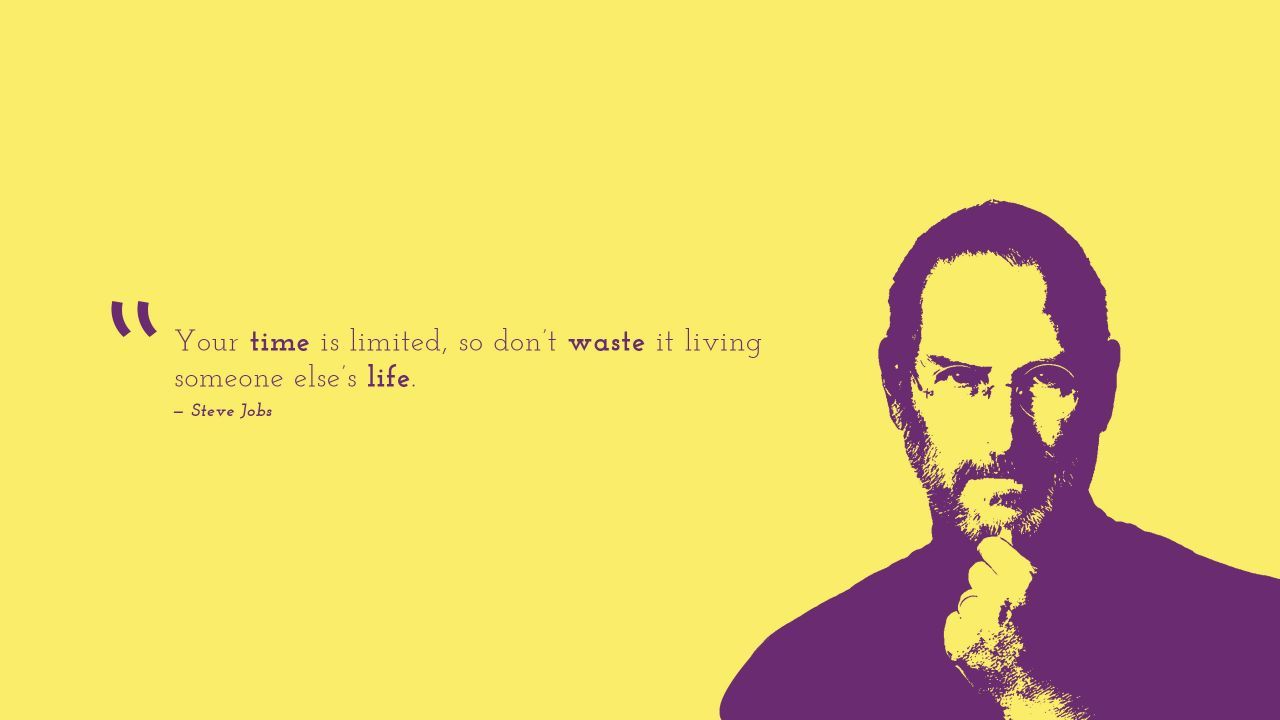 Steve Jobs citazione motivazionale, 1280x720 720p, PC