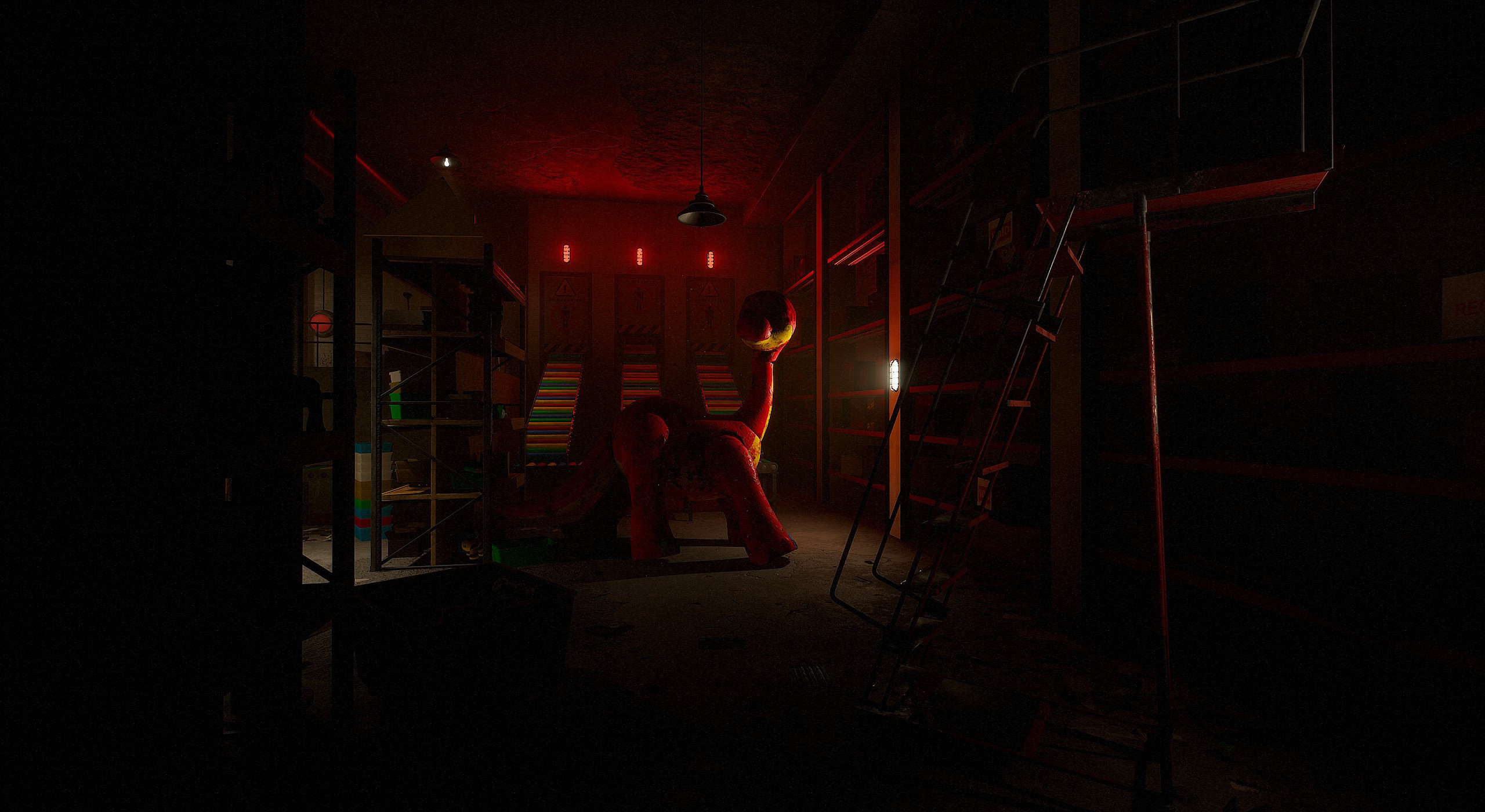 Poppy Playtime seminterrato luci rosse, 2560x1400 QHD, Monitor Gaming