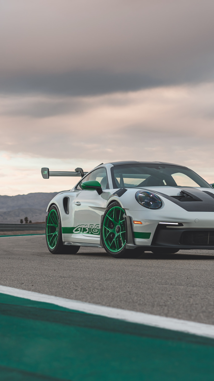 Porsche 911 GT3 RS bianca, 824x1464 Full HD Verticale, iPhone