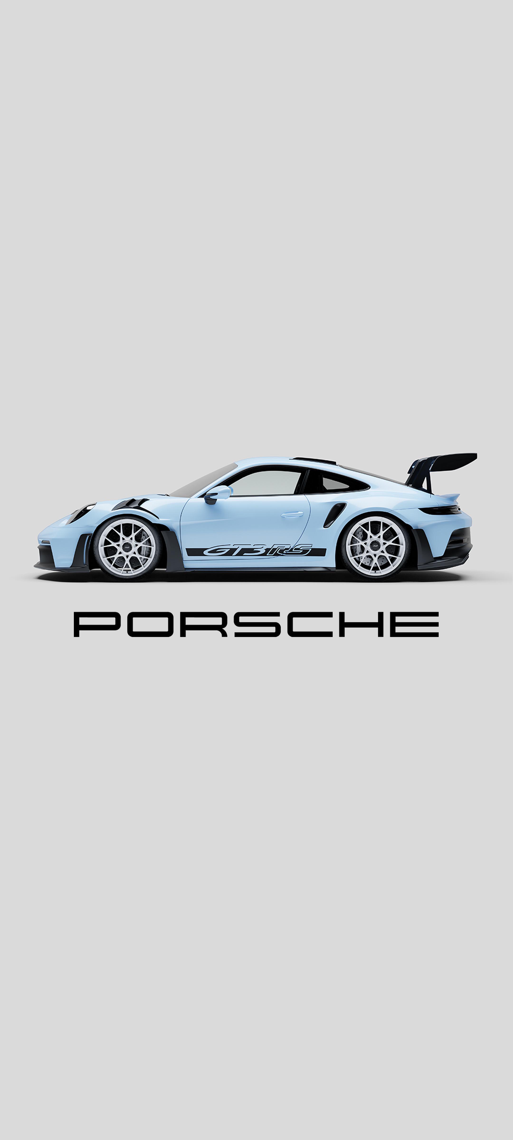 Porsche GT3 RS blu laterale, 2160x4800 Full HD Verticale, iPhone