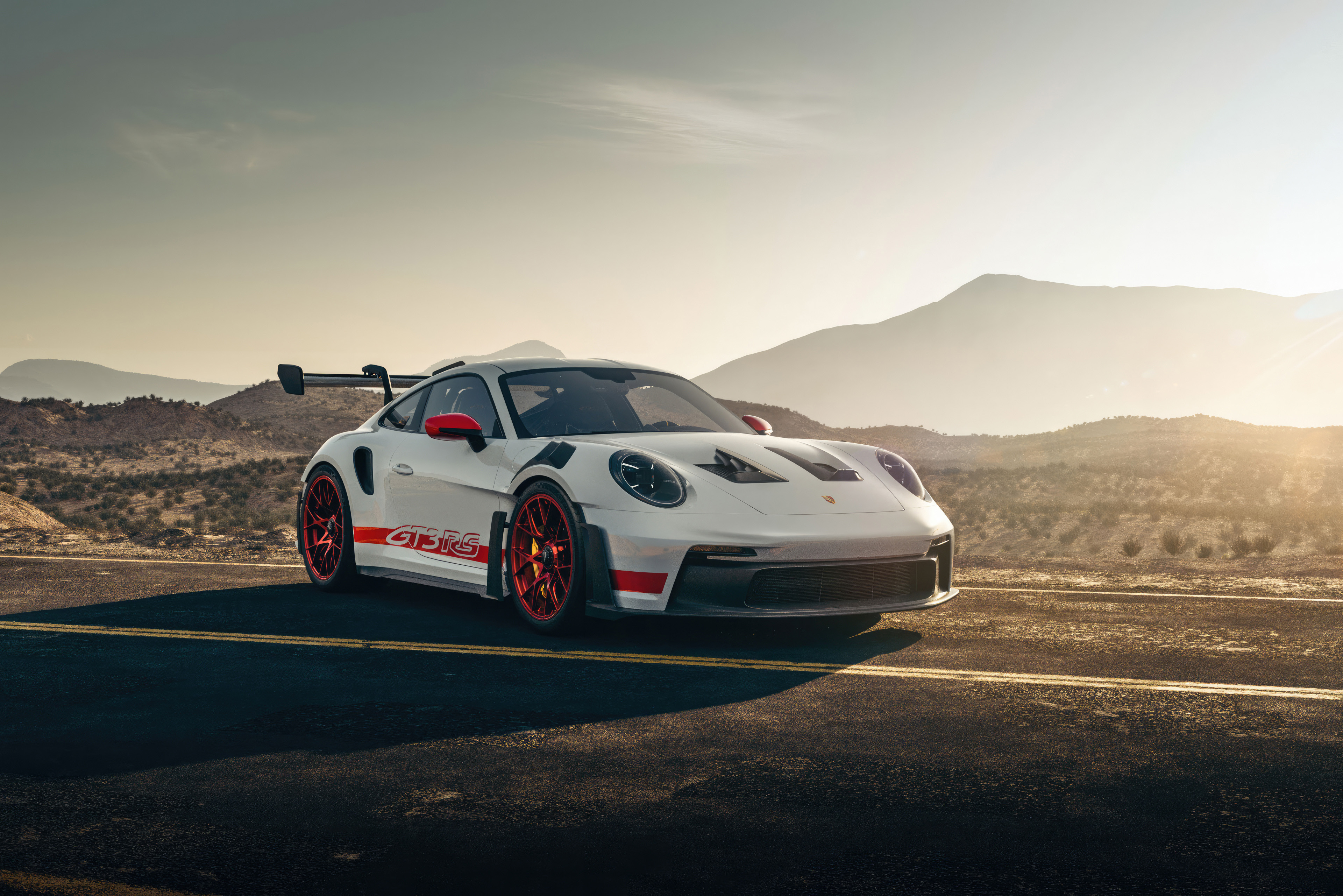 Porsche 911 GT3 RS bianca, 3840x2561 Ultra HD, 4K TV