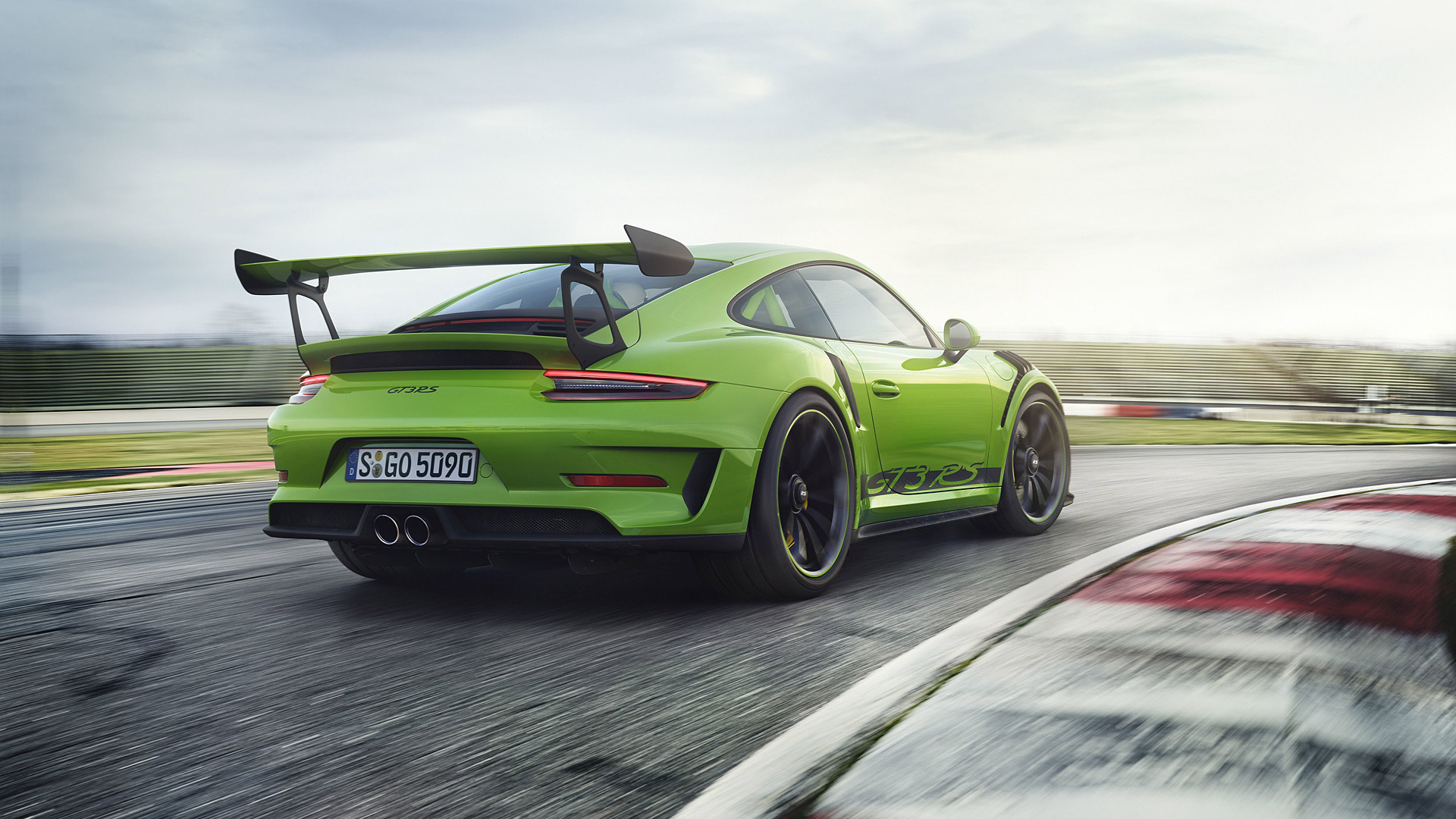 Porsche 911 GT3 RS verde, 1920x1080 Full HD 1080p, Laptop
