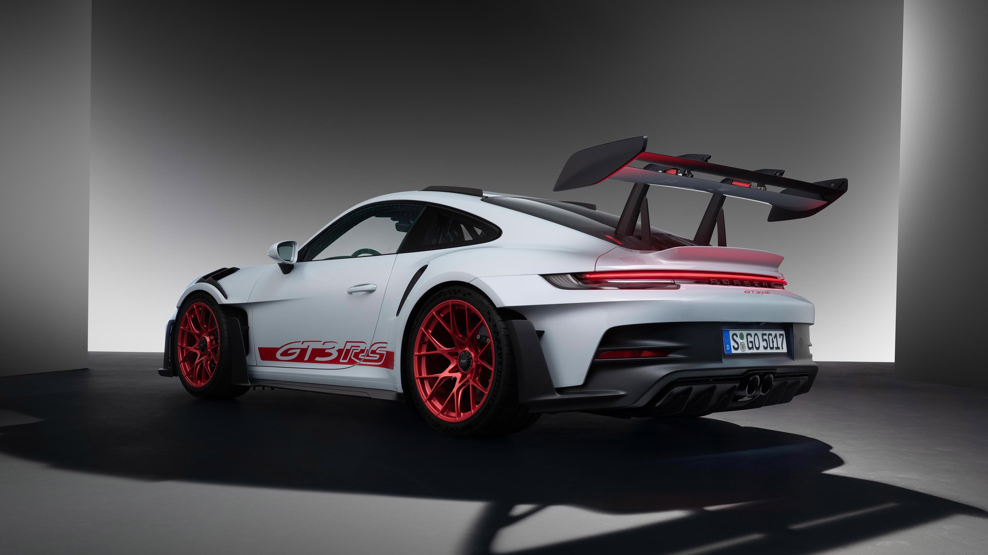 Porsche 911 GT3 RS bianca, 3840x2160 4K Ultra HD, Monitor 4K