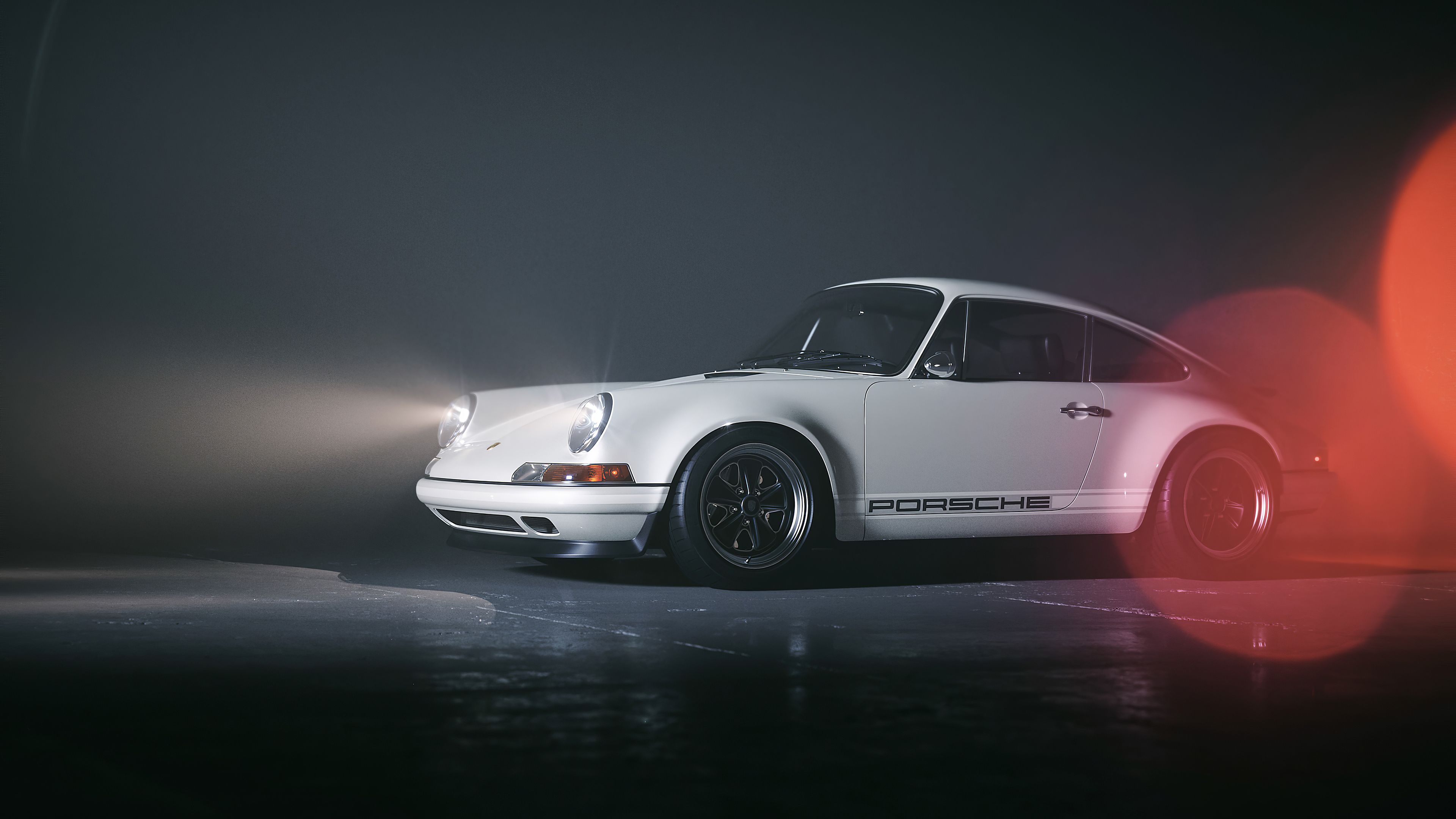 Porsche 911 bianca classica, 3840x2160 4K Ultra HD, Monitor 4K