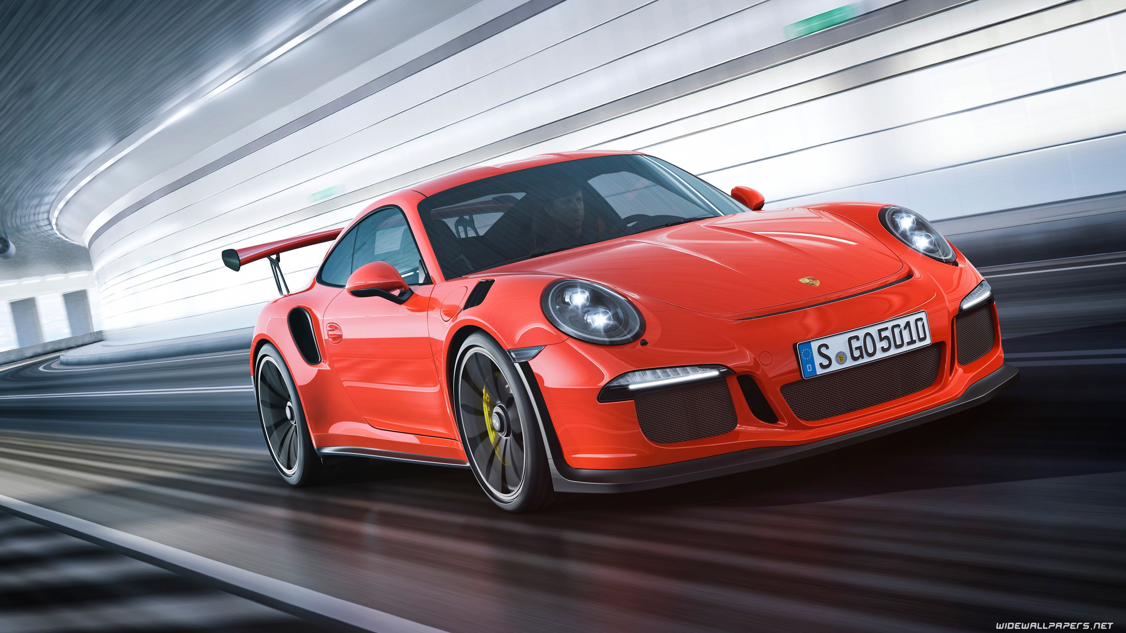 Porsche 911 GT3 arancione, 3840x2160 4K, Desktop 4K