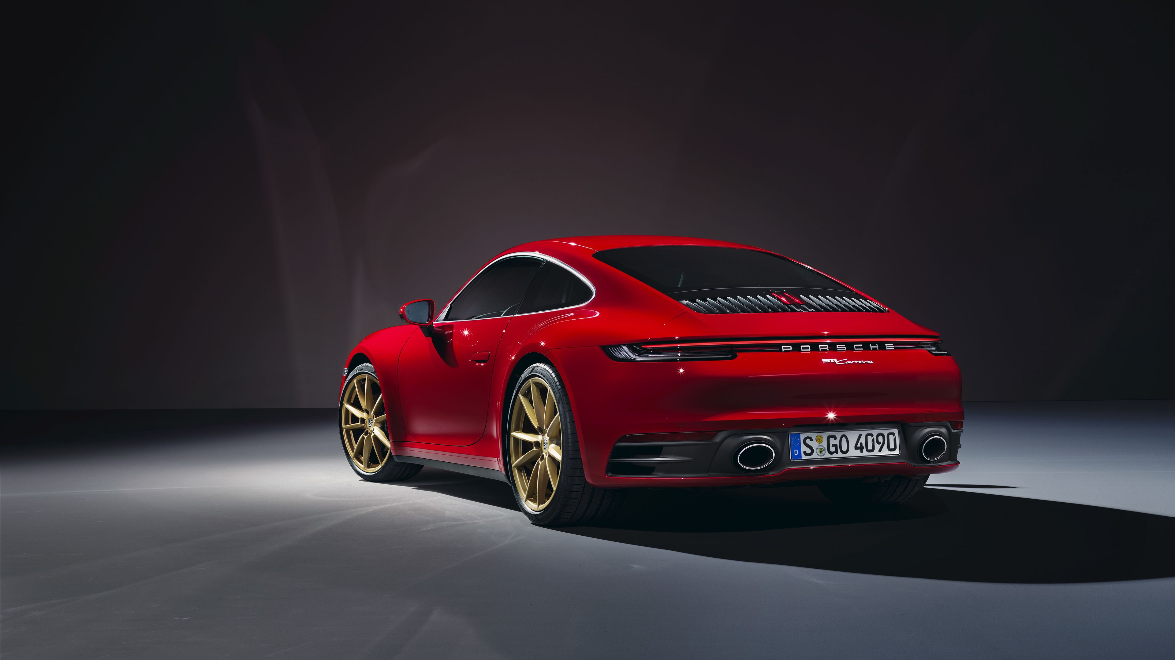 Porsche 911 Carrera rossa, 3840x2160 4K Ultra HD, Monitor 4K
