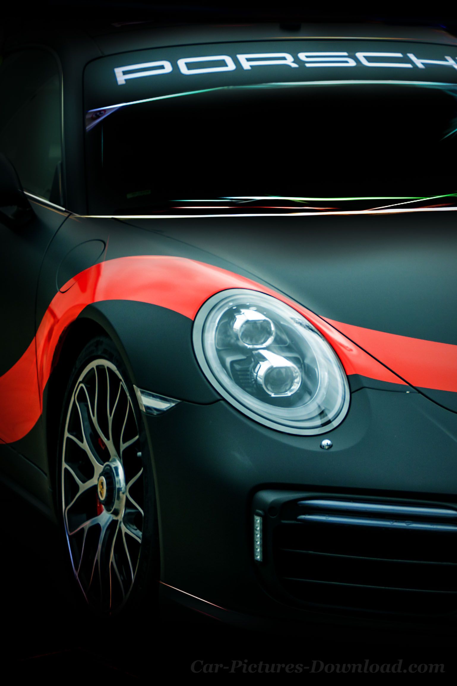 Porsche 911 nera e rossa, 1539x2308 Verticale, POCO