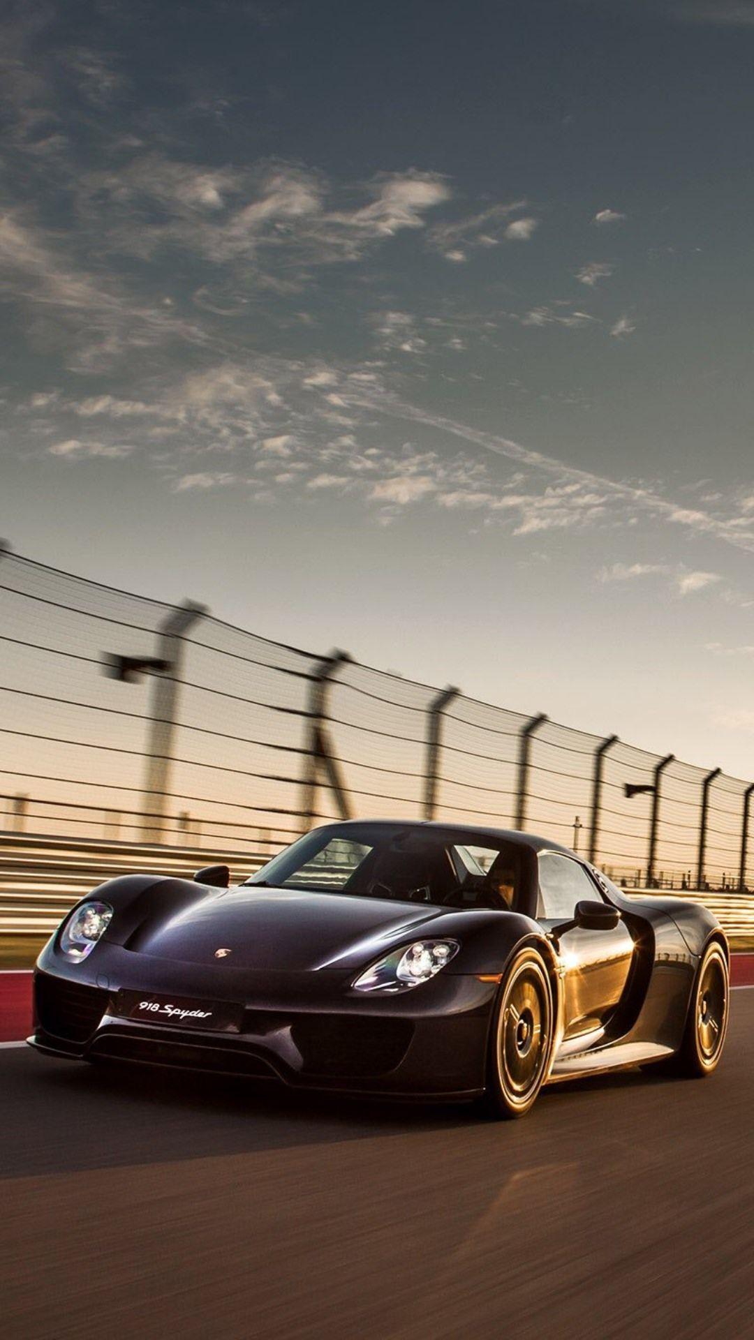 Porsche nera su pista, 1080x1920 Full HD Verticale, Samsung Galaxy