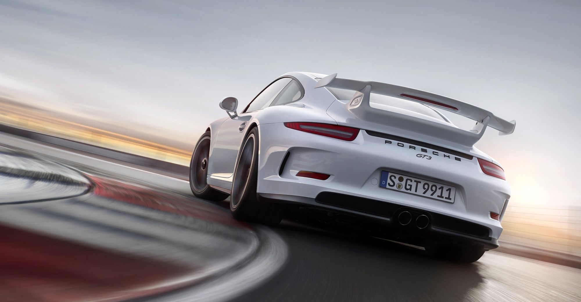 Porsche 911 GT3 bianca, 2000x1040 alta risoluzione, Desktop