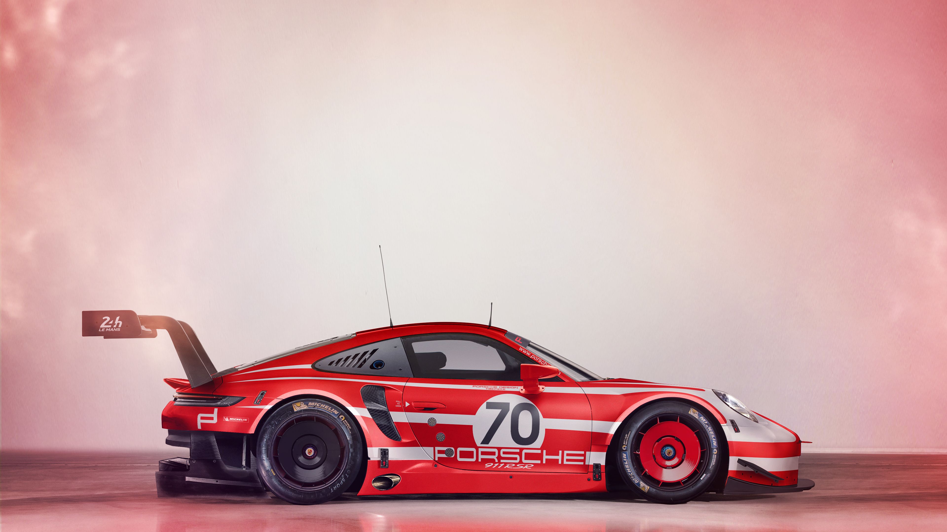 Porsche 911 RSR rossa, 3840x2160 UHD, PC 4K