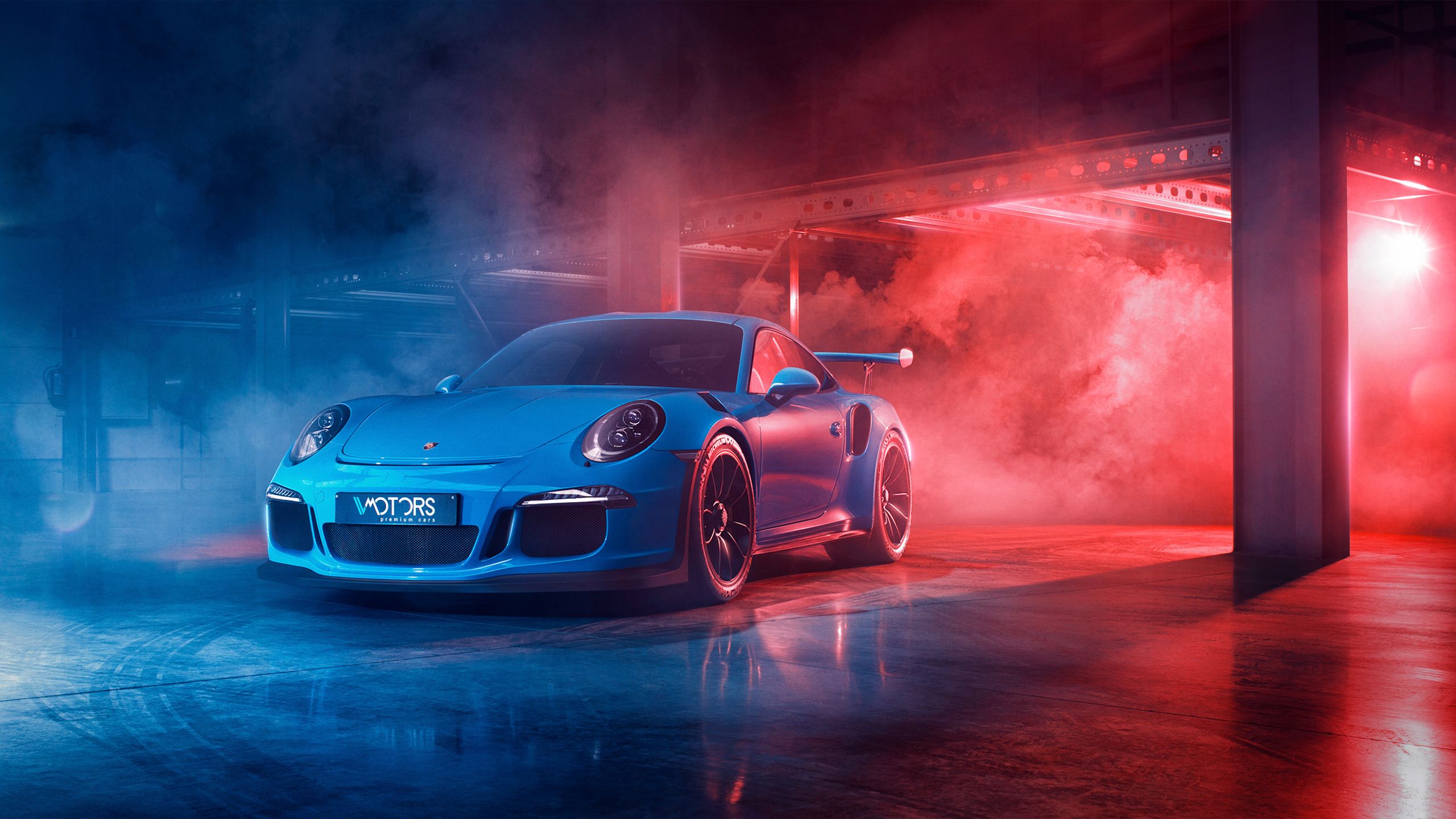 Porsche GT3 RS blu, 2560x1440 2K, Desktop