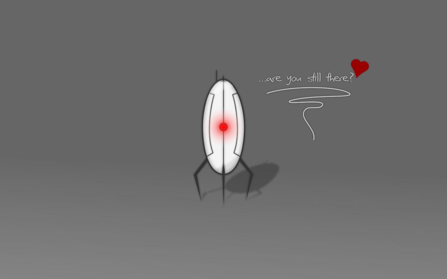 Turret Portal 2 su grigio, 1440x900 HD, Desktop