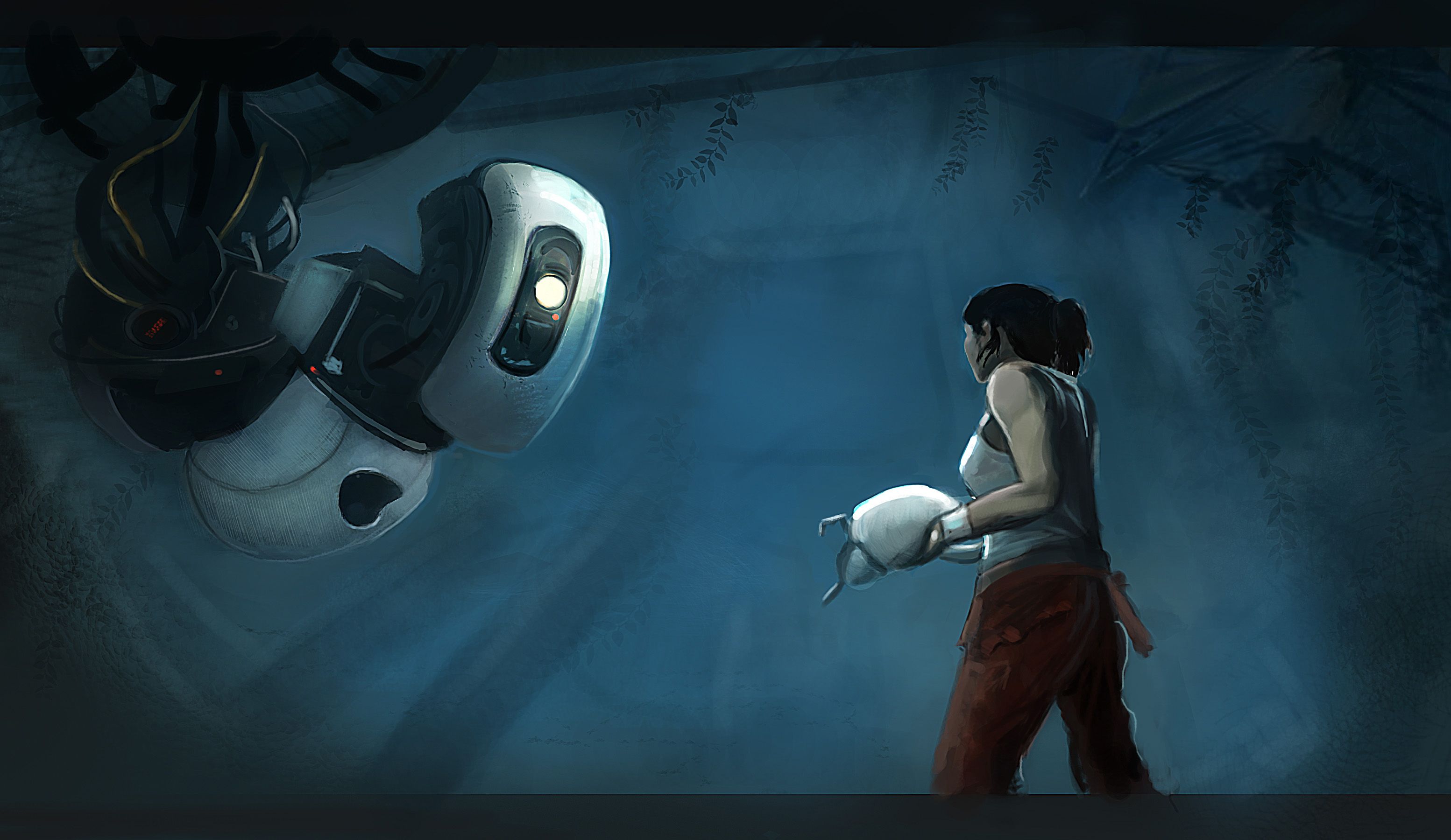 GLaDOS e Chell, Portal, 3107x1800 2K+, Desktop