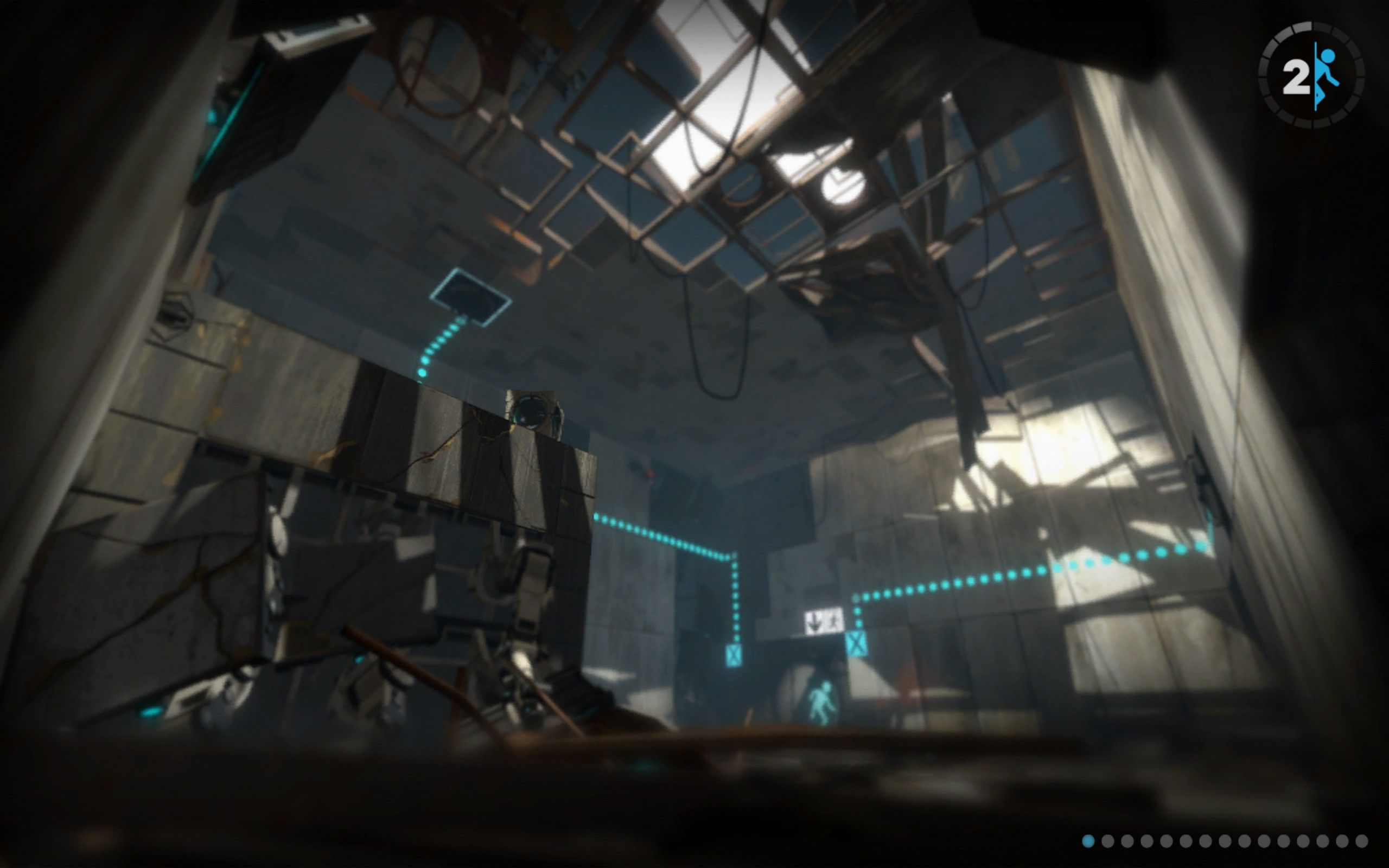 Robot Portal 2, laboratorio, 1920x1080 Full HD, PC
