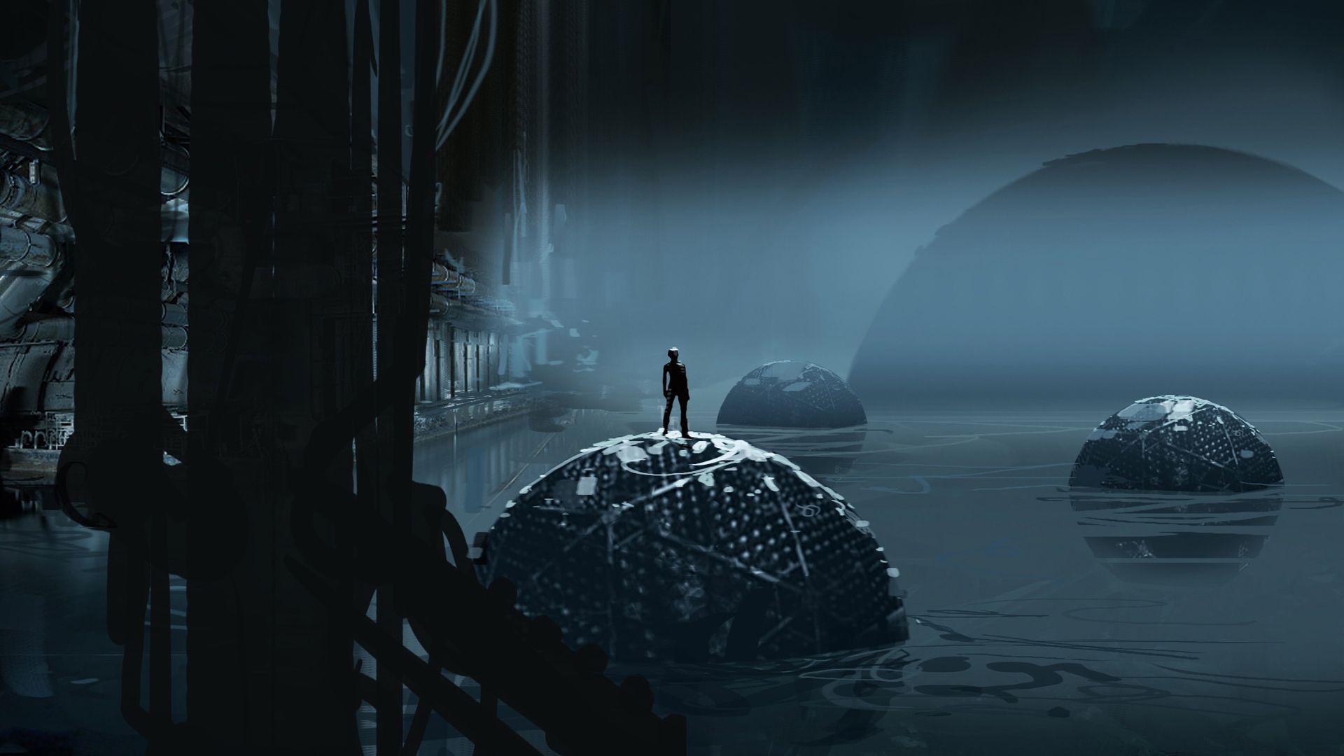 Personaggio Portal 2 su sfere, 1920x1080 Full HD, PC Desktop