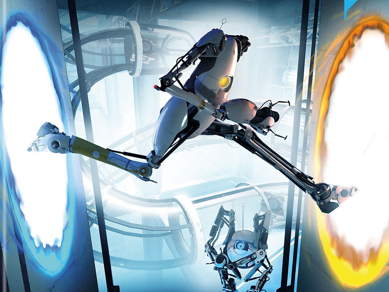 Robot Portal 2 con portali, 1600x1200 900p, Laptop