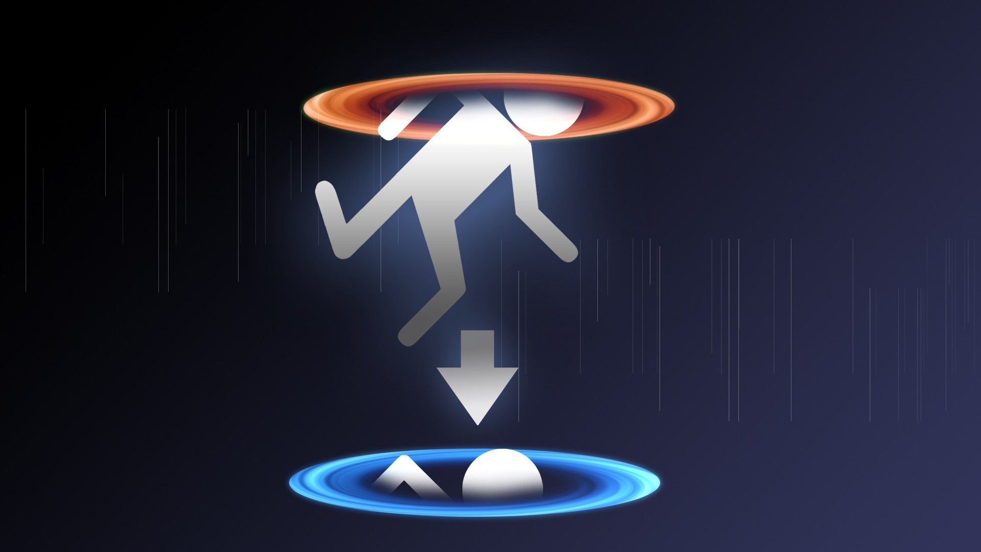 Portal logo portali arancione blu, 1920x1080 Full HD, PC