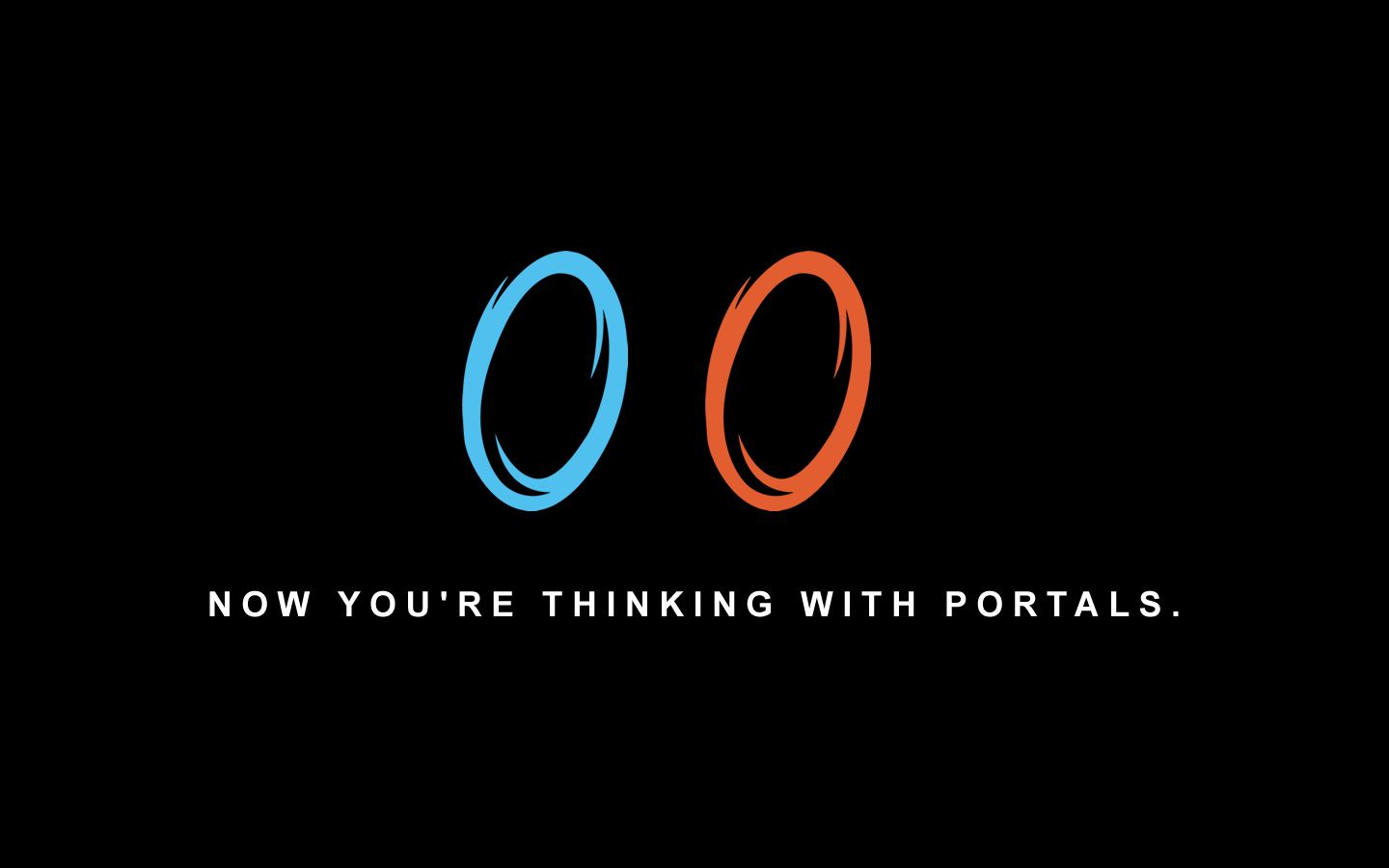Portal, portali blu e arancione, 1440x900 720p, Monitor Gaming