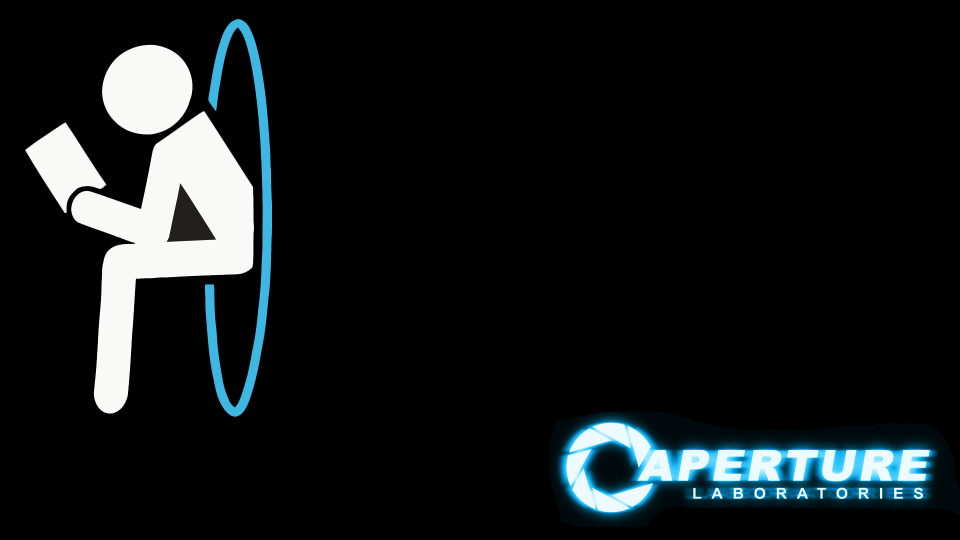Portal 2 logo scuro, 1920x1080 Full HD, Monitor Gaming