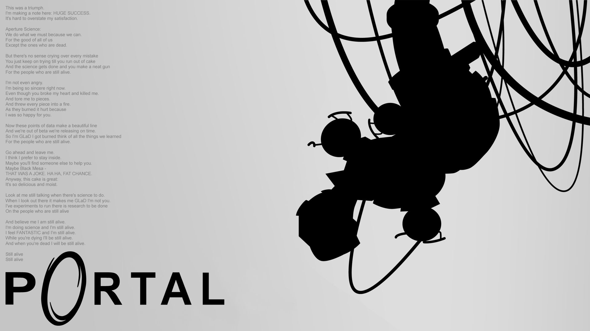 Logo Portal 2 sfondo scuro, 1600x900 900p, Monitor Gaming