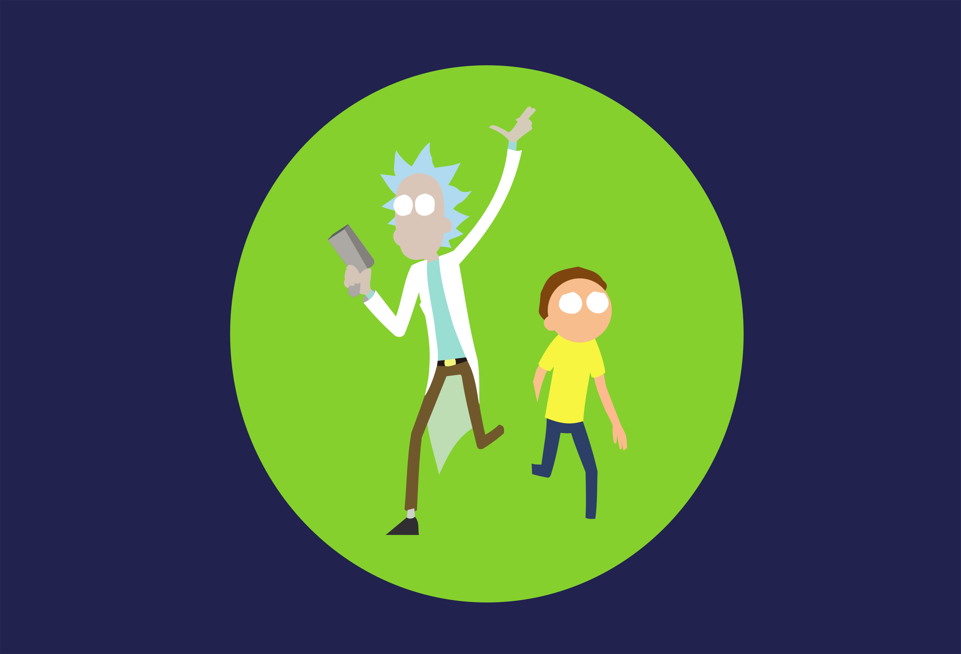 Rick and Morty portale verde, serie animata, 3095x2105 WQXGA, Monitor Gaming