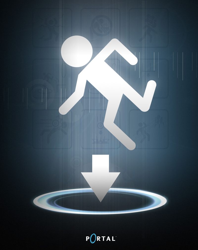 Logo Portal uomo che cade, 800x1010 Full HD Verticale, Smartphone