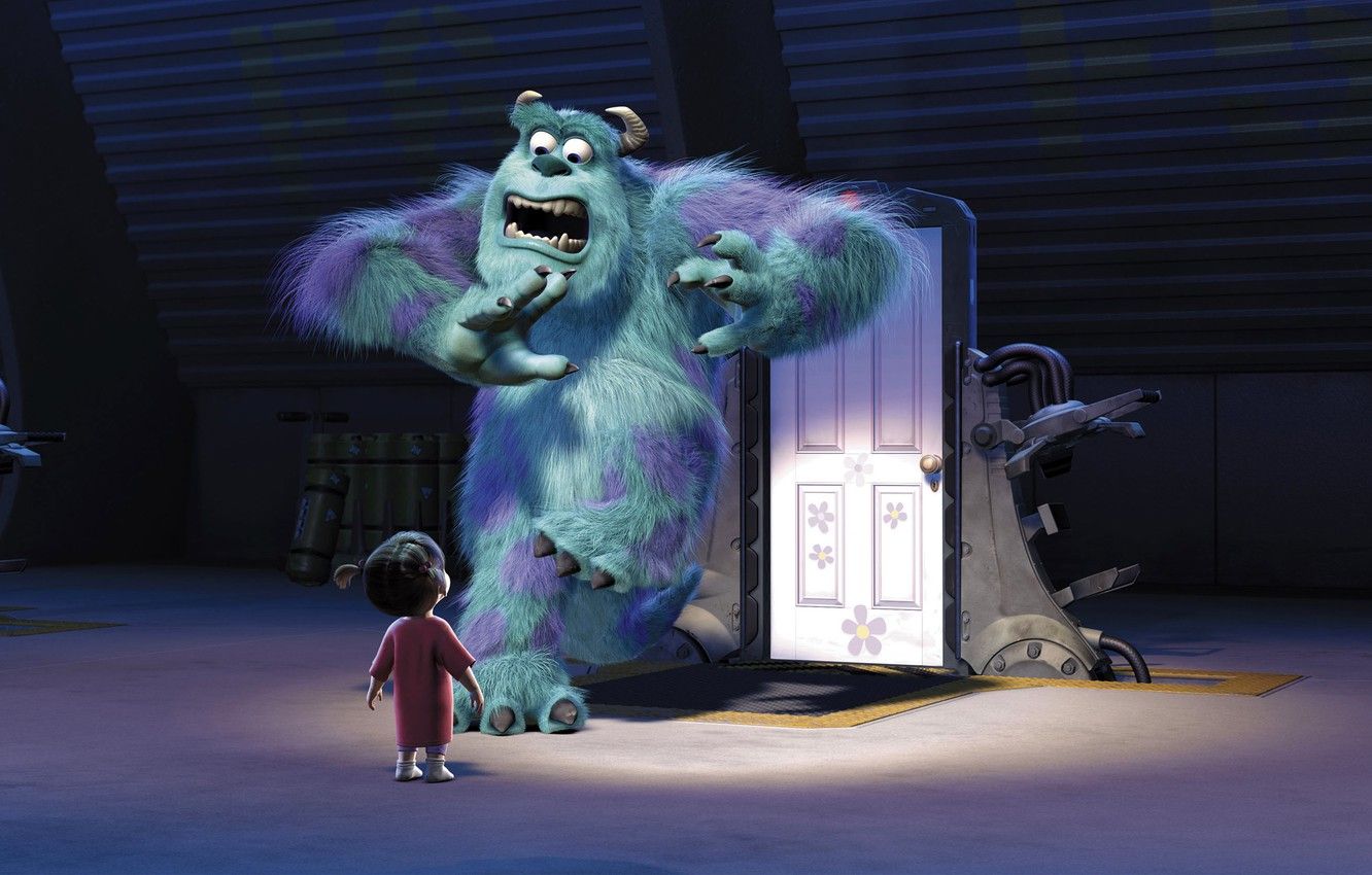 Sulley e Boo, Monsters Inc., Pixar, 1332x850 720p, PC