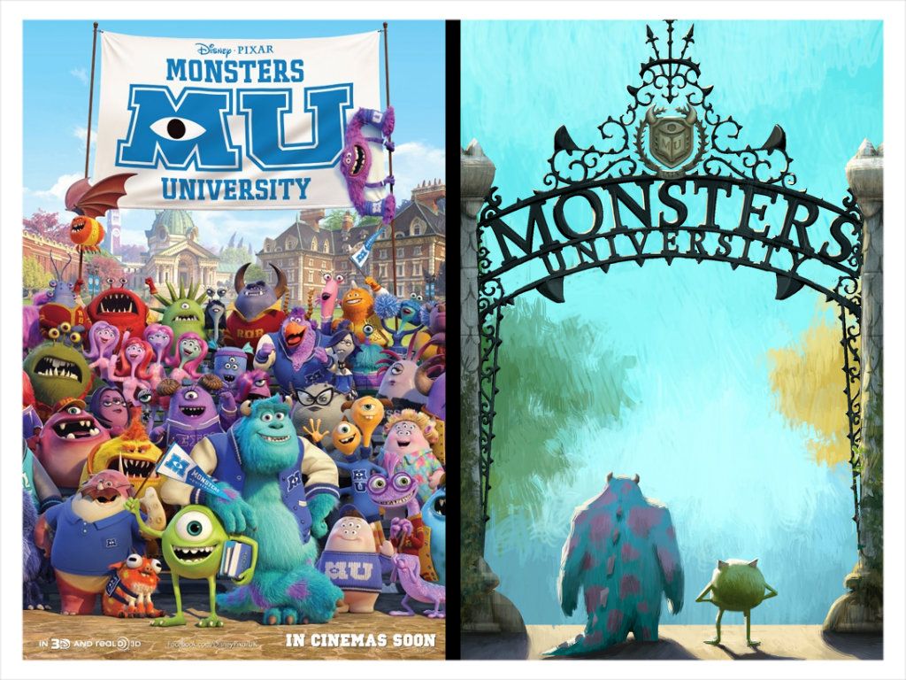 Porta blu Monsters Inc, 1366x768 HD, Desktop