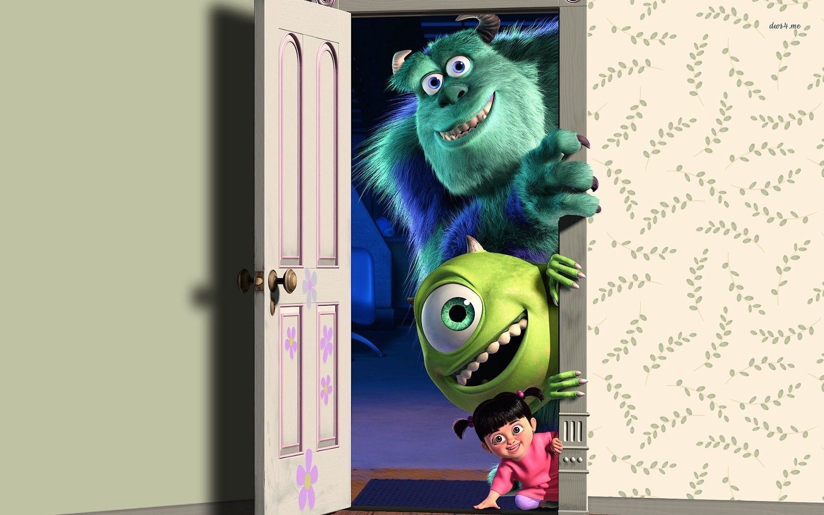 Sulley, Mike e Boo porta, 1680x1050 900p, Desktop