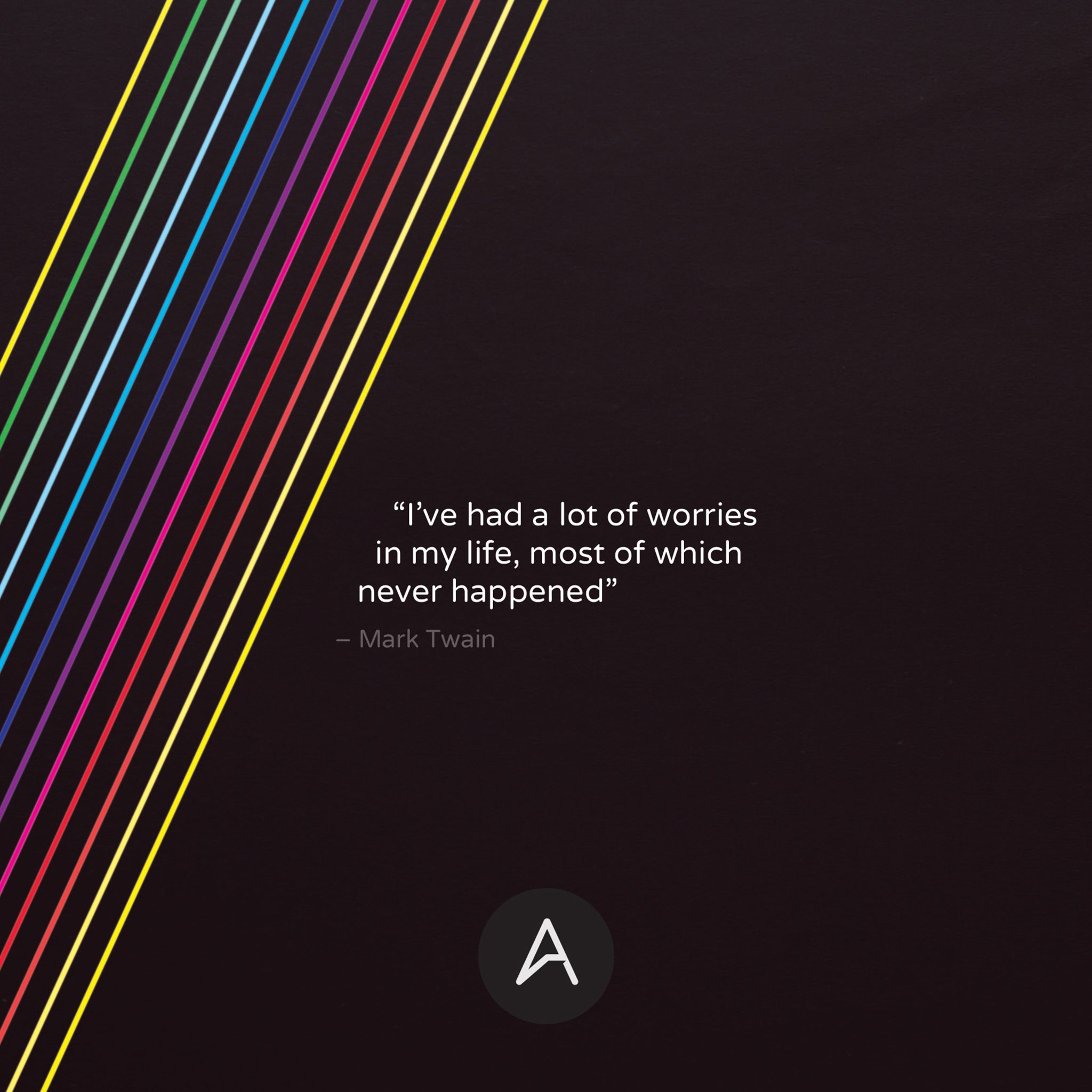 Citazione Mark Twain linee colorate, 2048x2048 alta risoluzione, PC