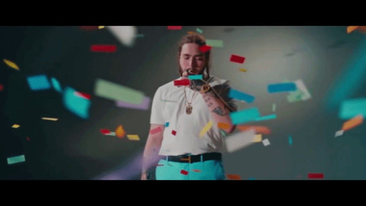 Post Malone tra coriandoli colorati, 1280x720 720p, PC