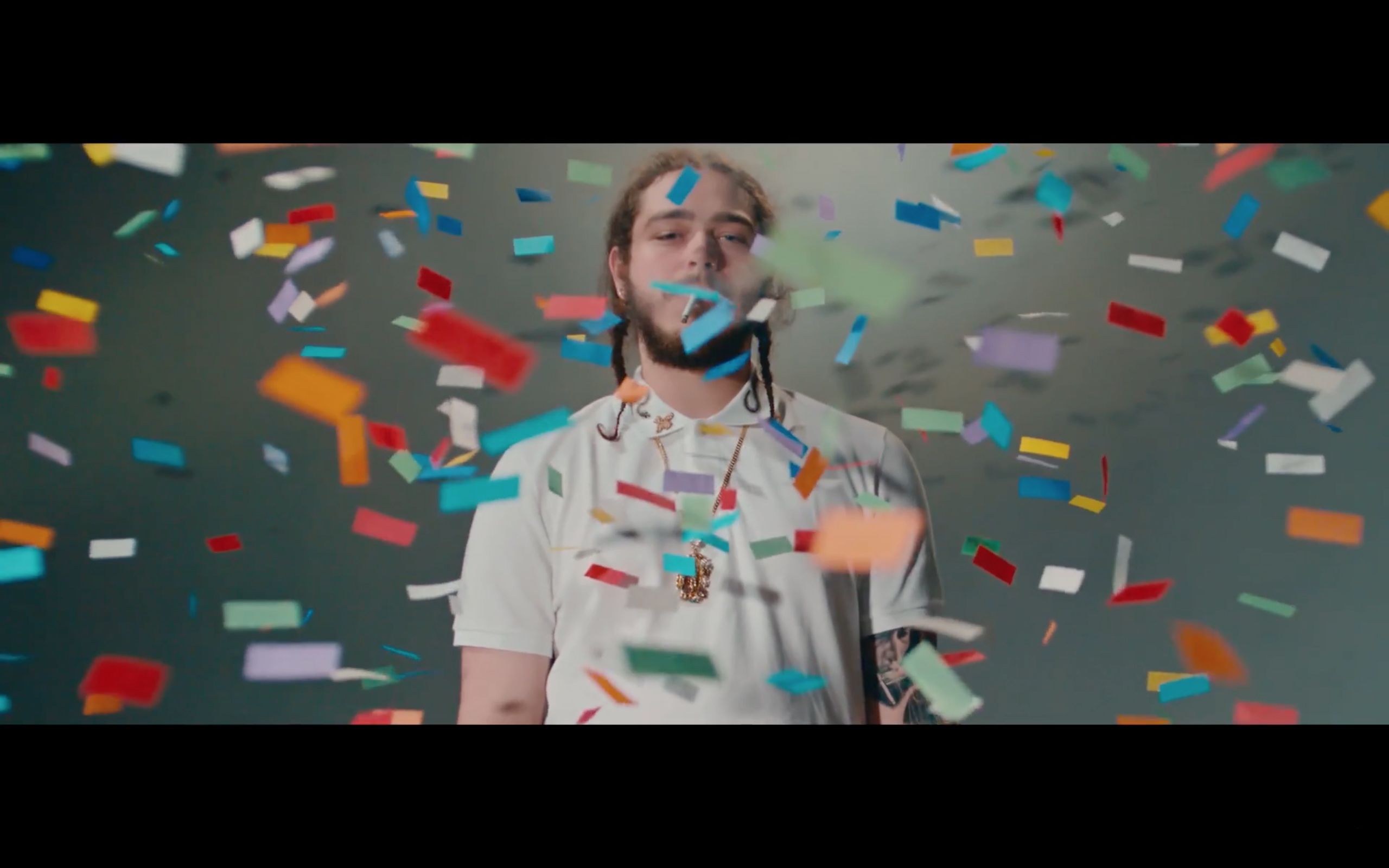 Post Malone coriandoli colorati, 2560x1600 2K, PC