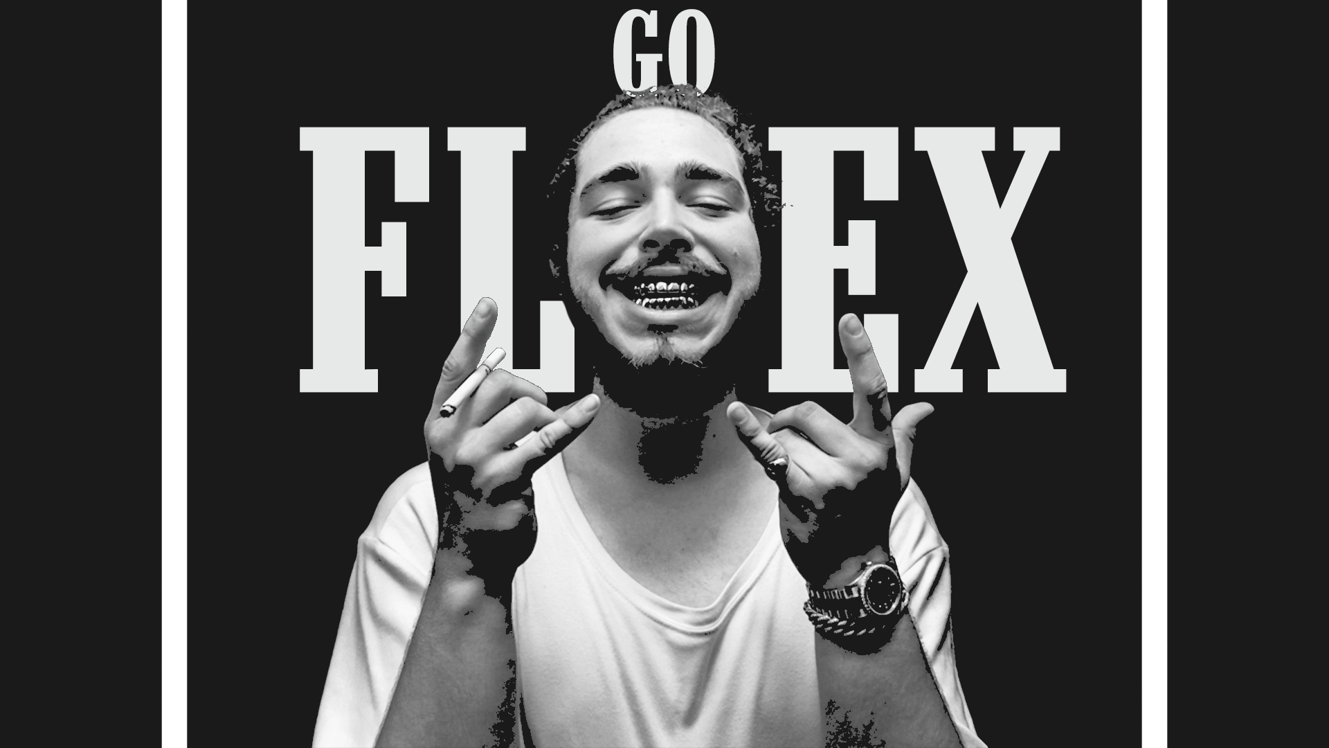 Post Malone bianco e nero, 1920x1080 1080p, PC Desktop