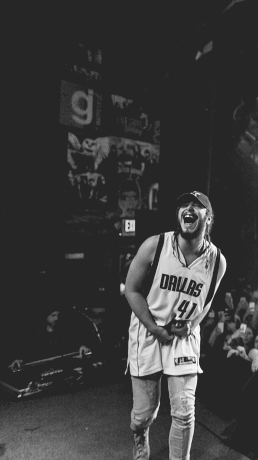 Post Malone maglia Dallas bianco/nero, rapper e cantante, 1080x1920 Full HD Verticale, Smartphone