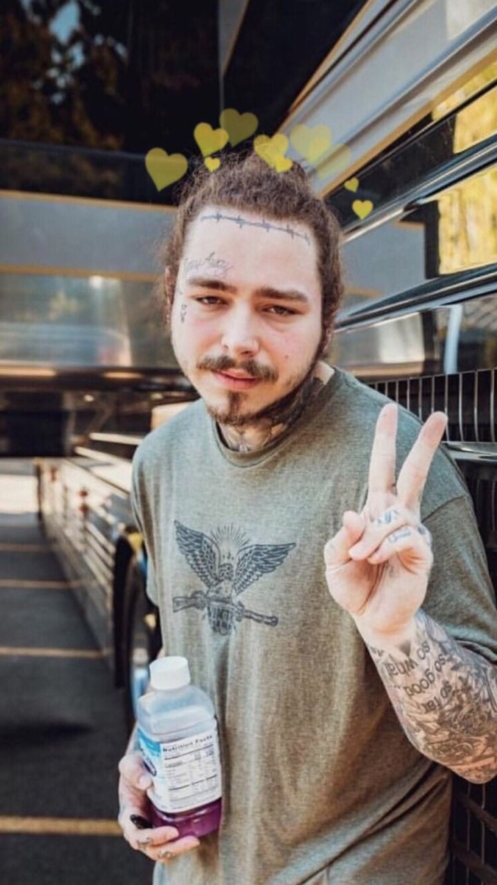 Post Malone segno pace, 719x1280 Verticale, Telefono