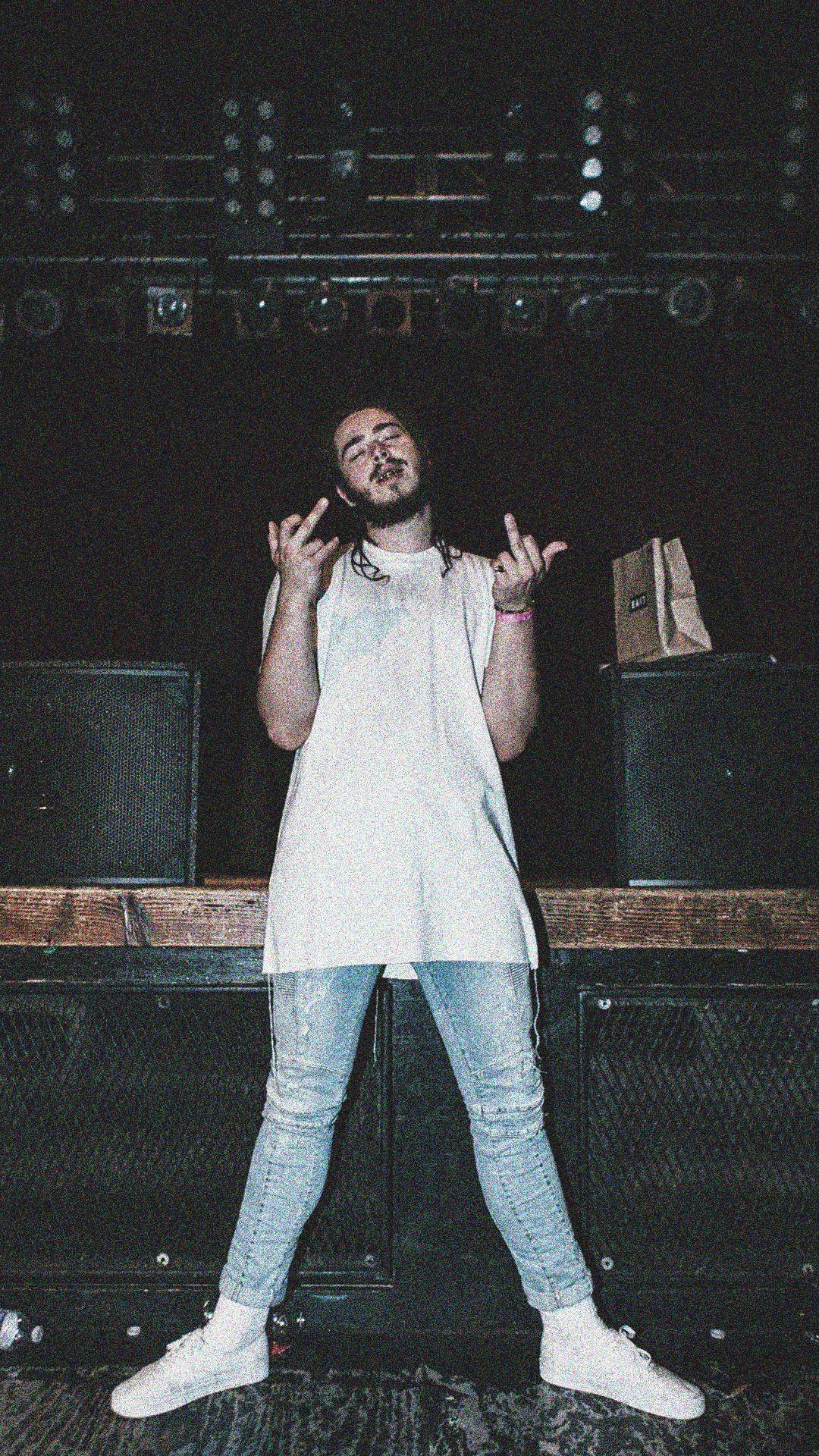 Post Malone sul palco, 1080x1920 Verticale, Telefono