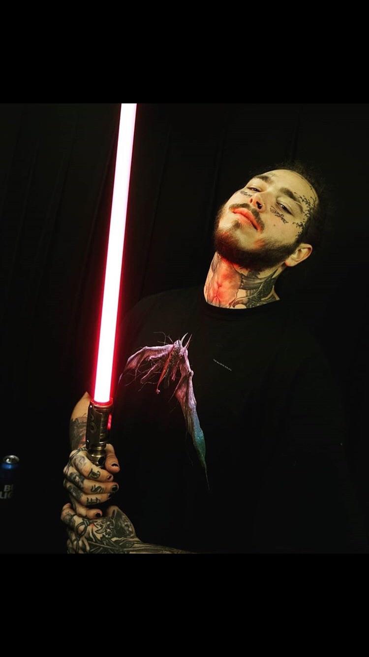 Post Malone spada laser rossa, 750x1334 Full HD Verticale, Smartphone