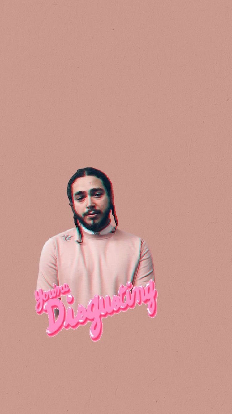 Post Malone ritratto sfondo rosa, 750x1334 Full HD Verticale, iPhone
