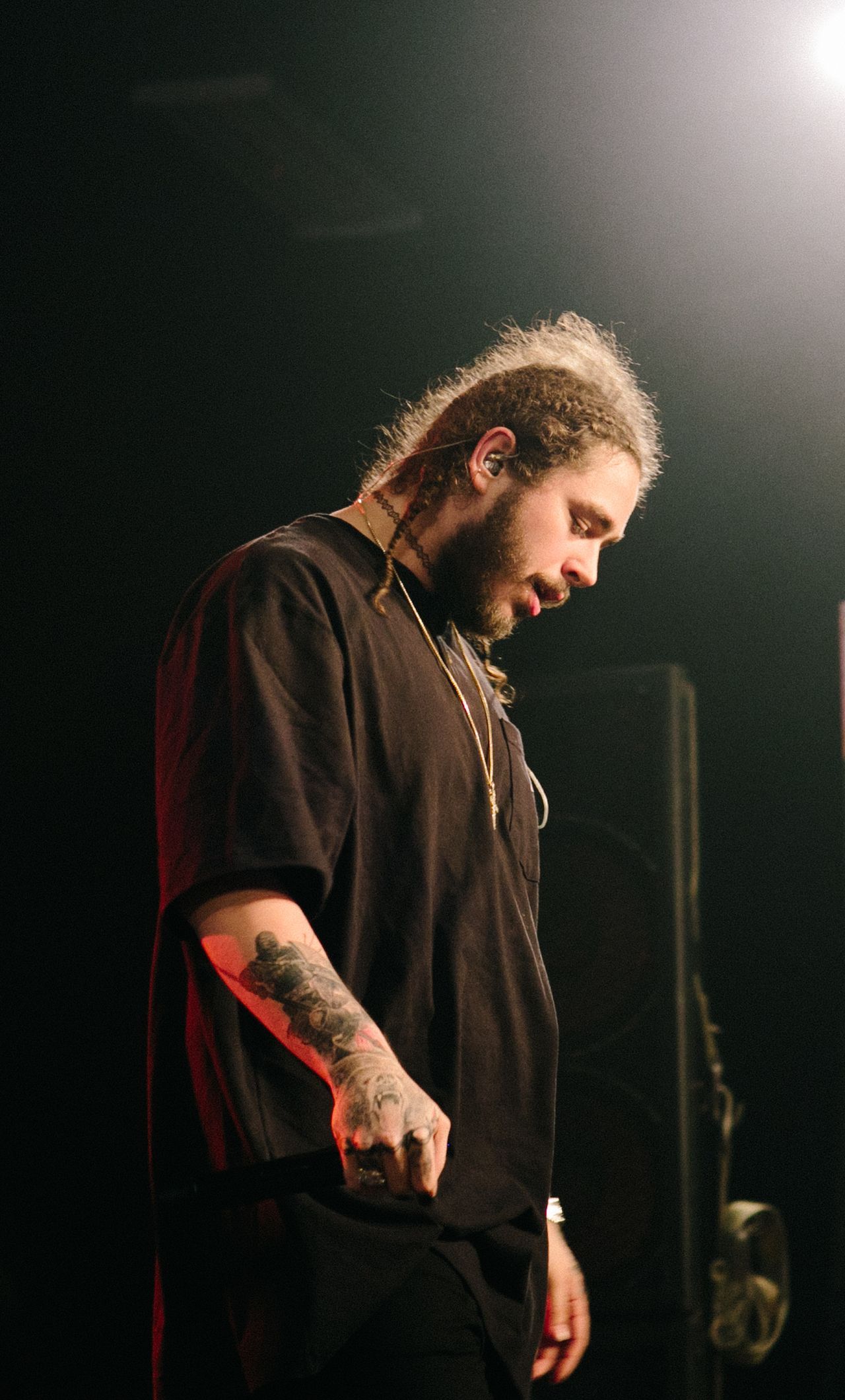 Post Malone concerto dal vivo, 1280x2120 Verticale, Telefono
