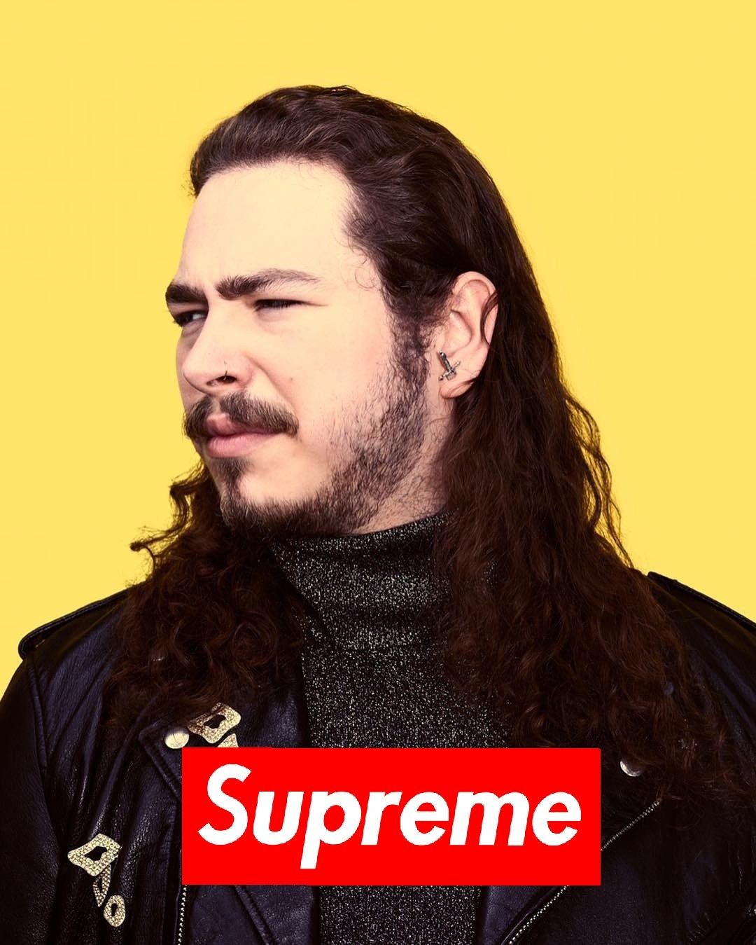 Post Malone con logo Supreme, 1080x1349 Verticale, OnePlus