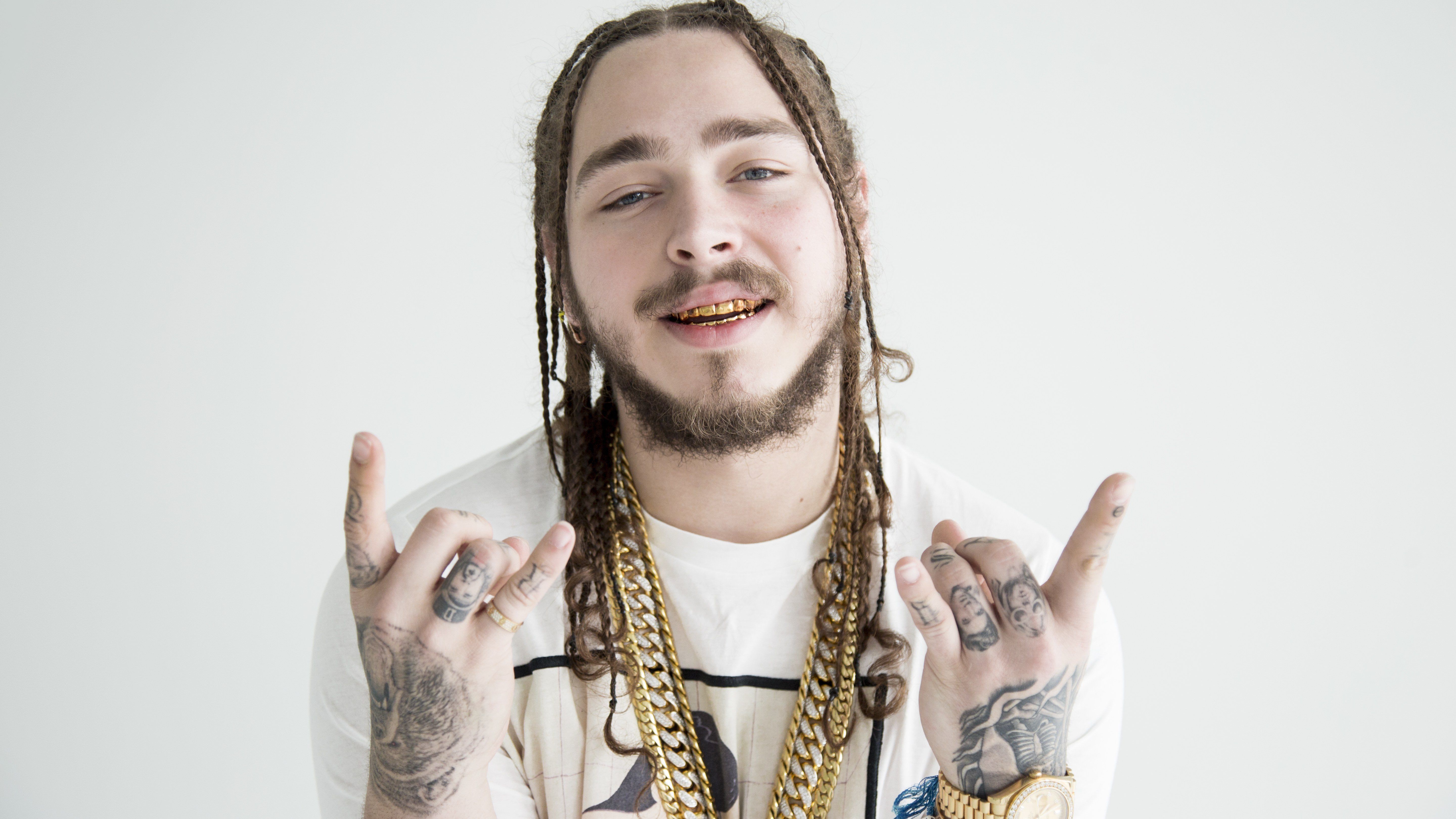 Post Malone gesto mani, 5760x3240 UHD, Monitor Gaming
