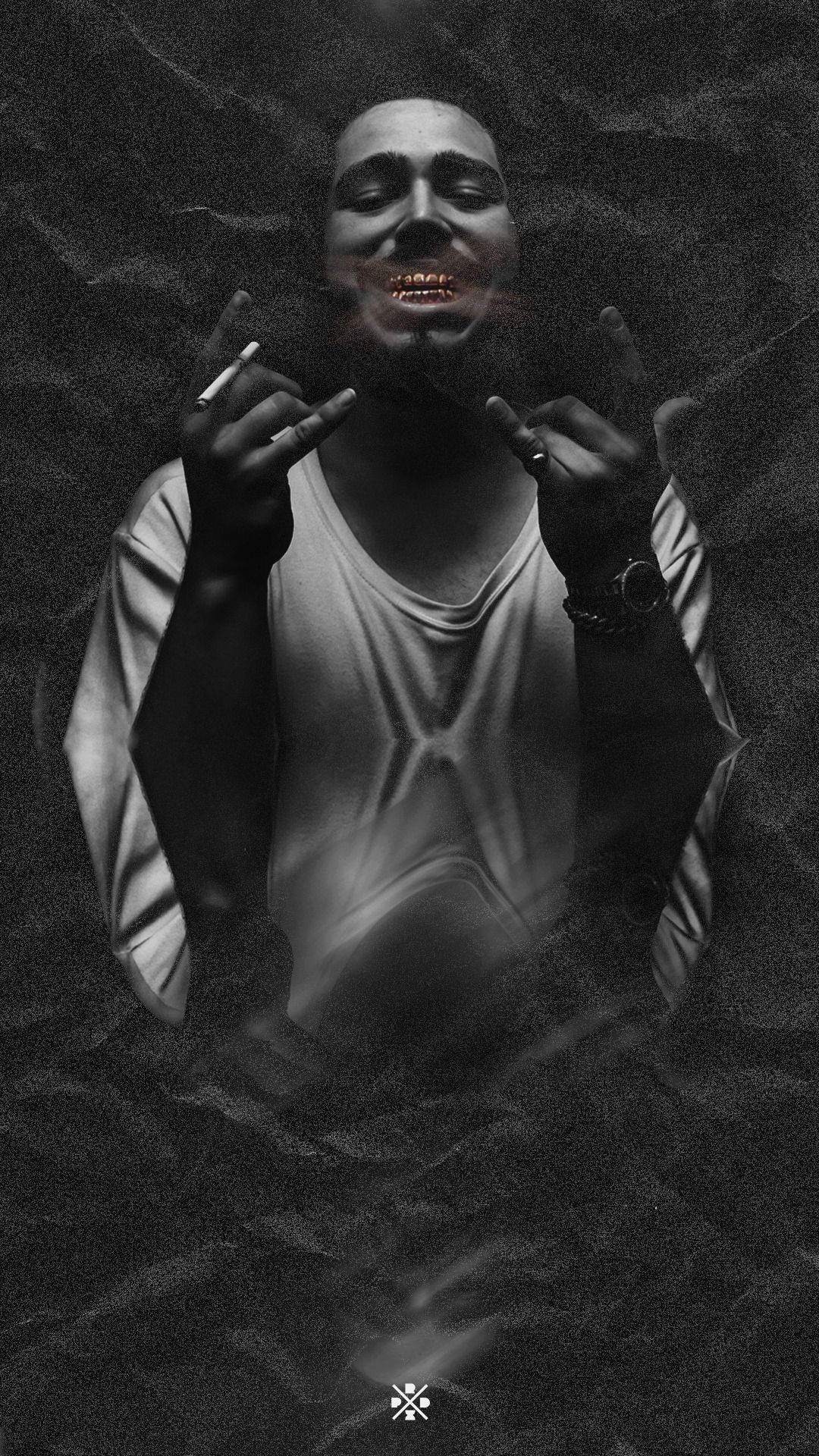 Post Malone bianco e nero, 1080x1920 Verticale, Telefono