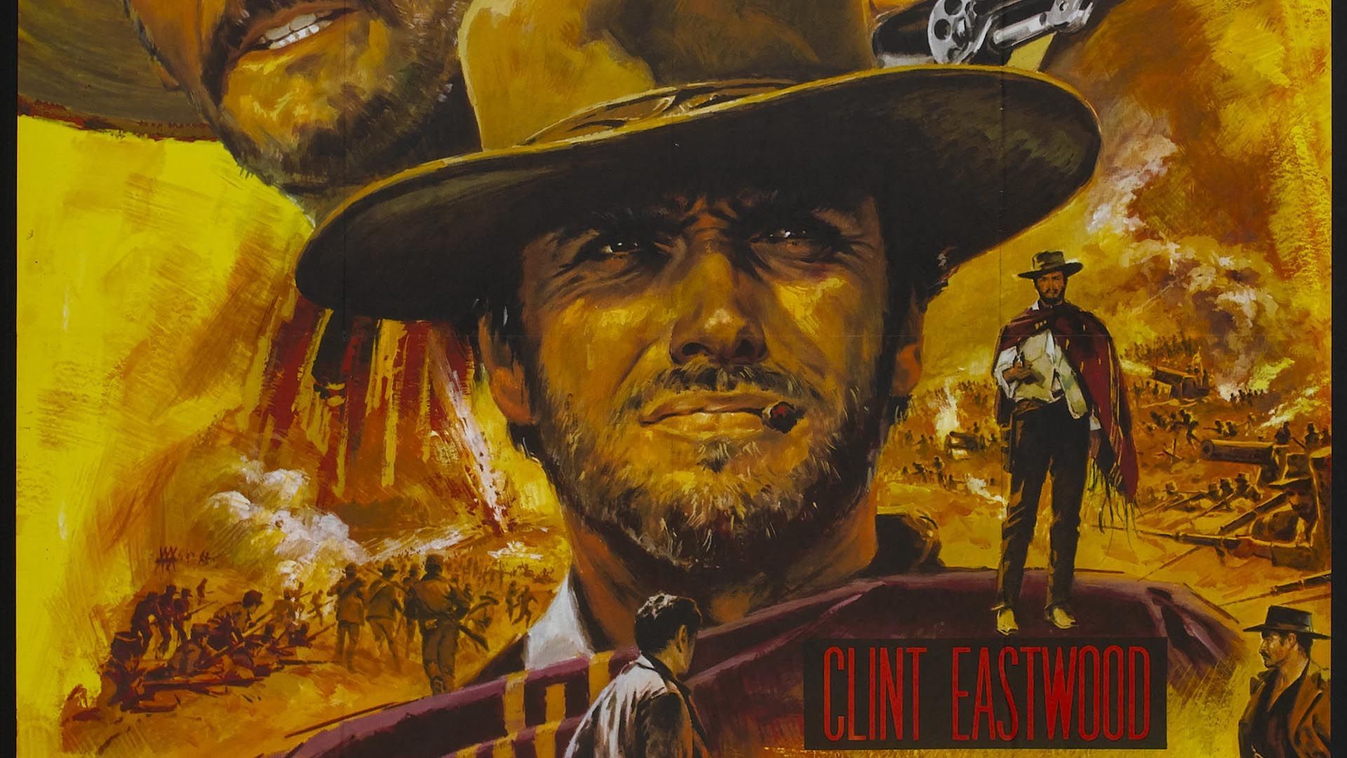 Manifesto film western Clint Eastwood, 1920x1080 1080p, Desktop