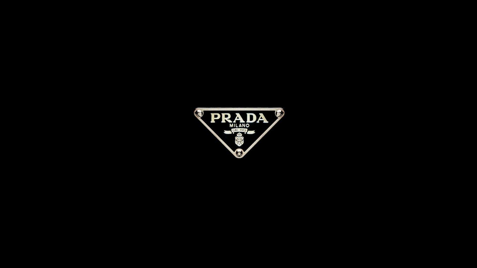 Logo Prada su nero, 1920x1080 1080p, PC Desktop