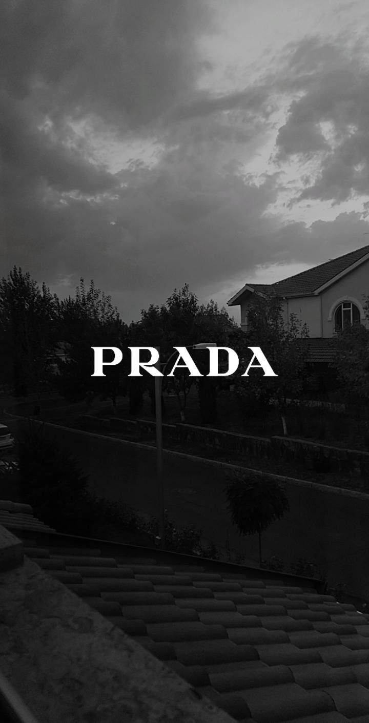 Logo Prada bianco e nero, 720x1411 Verticale, Telefono