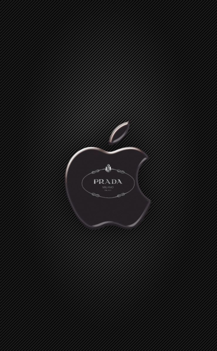 Logo Apple Prada nero, 740x1196 Verticale, Android