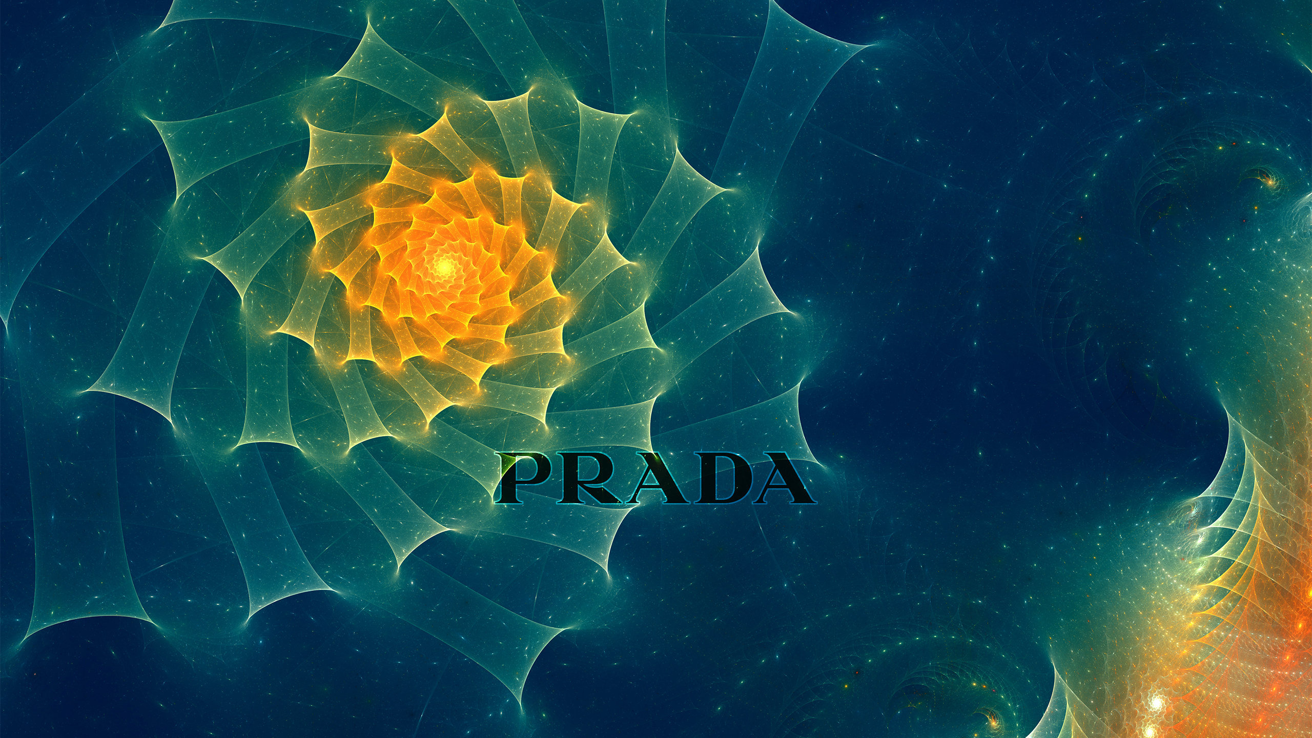 Logo Prada spirale frattale, 2560x1440 QHD, Laptop