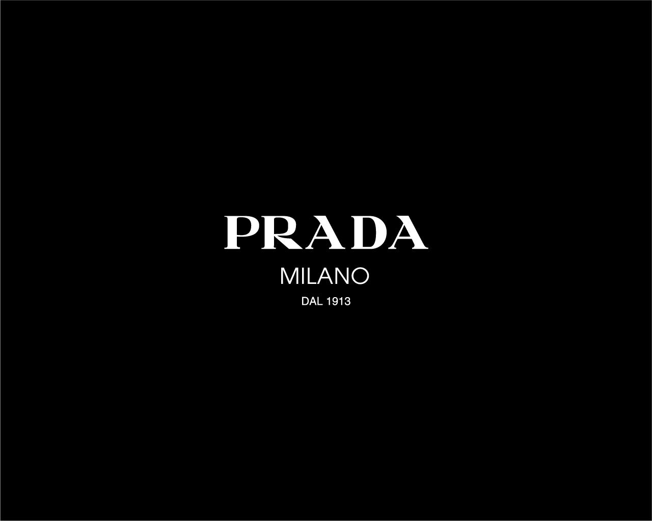 Logo Prada Milano nero, 1280x1024 HD, Desktop